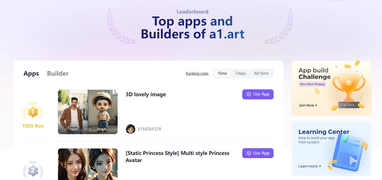 a1.art Top Apps List
