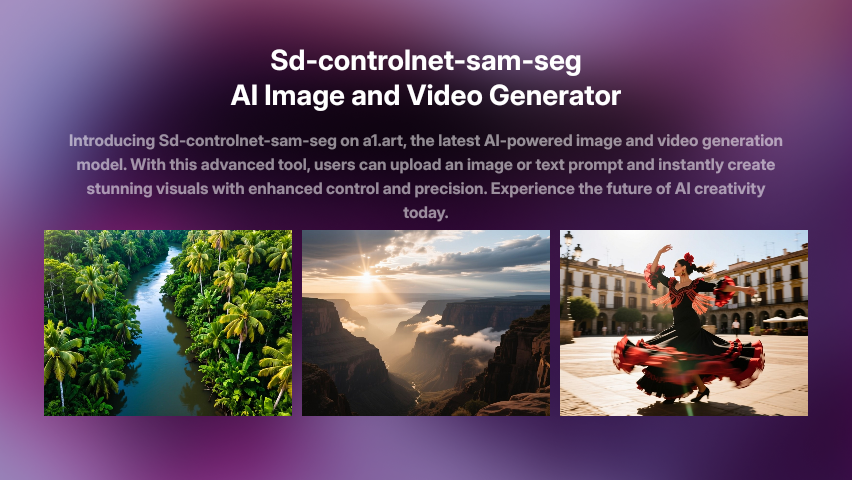 Use Sd-controlnet-sam-seg AI Generator for Free Now | a1.art