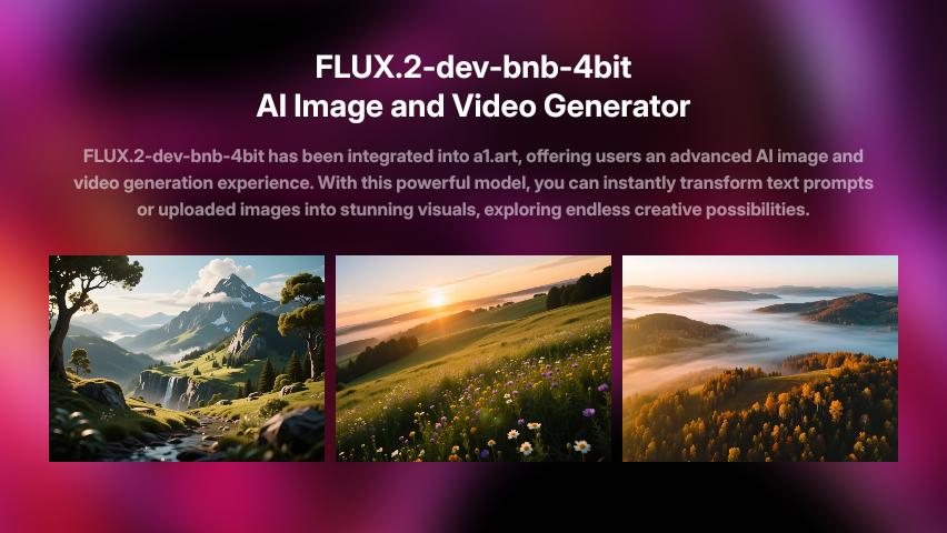 Use FLUX.2-dev-bnb-4bit AI Generator for Free Now | a1.art
