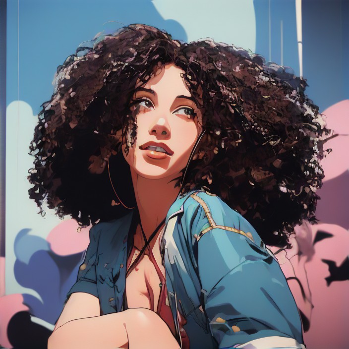 90s Retro Comic Girl