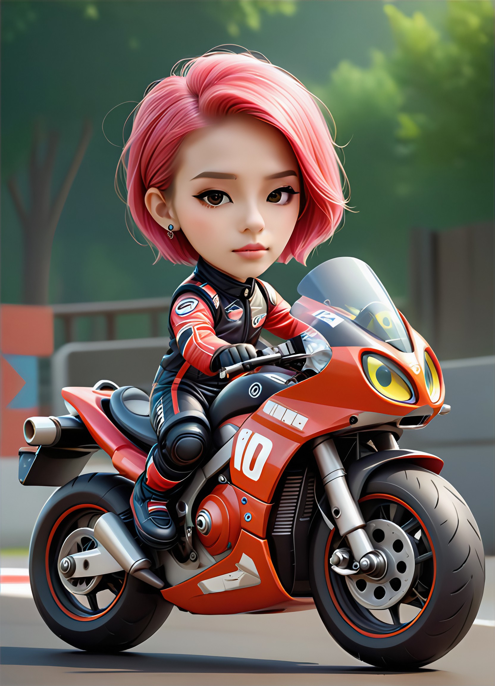 AI Black Motorcycle art generator