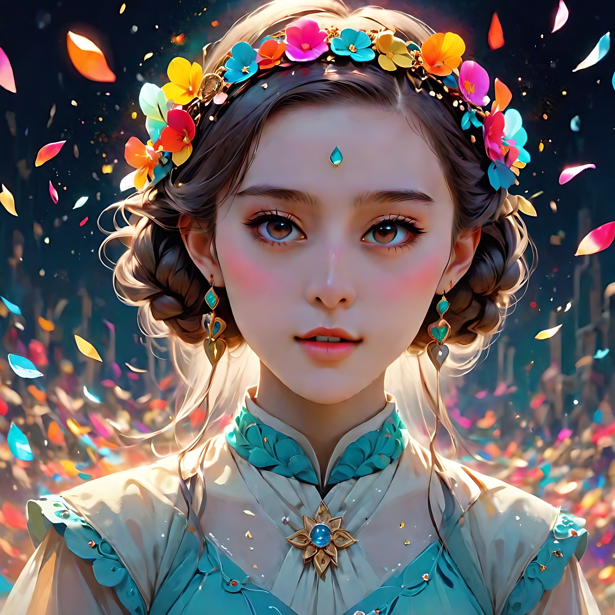 Cartoon Stickers, Cute Stickers, abstract color blocks, Beautiful light sense, Sci-fi CG, Three primary colors CG, vivid colors, Gorgeous CG, Glowing Stars