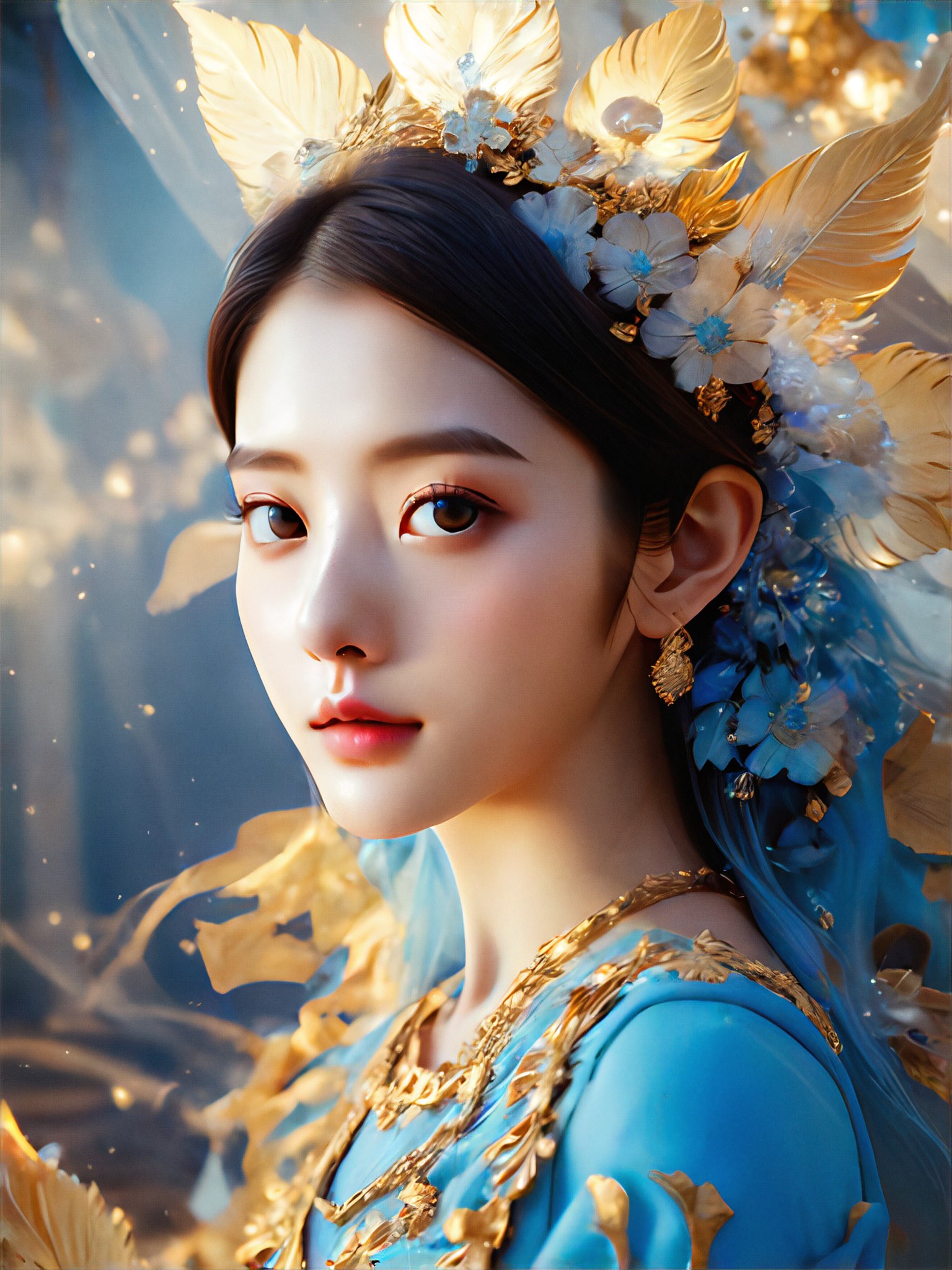 a1.art-generated Elaborate Hair Accessories image
