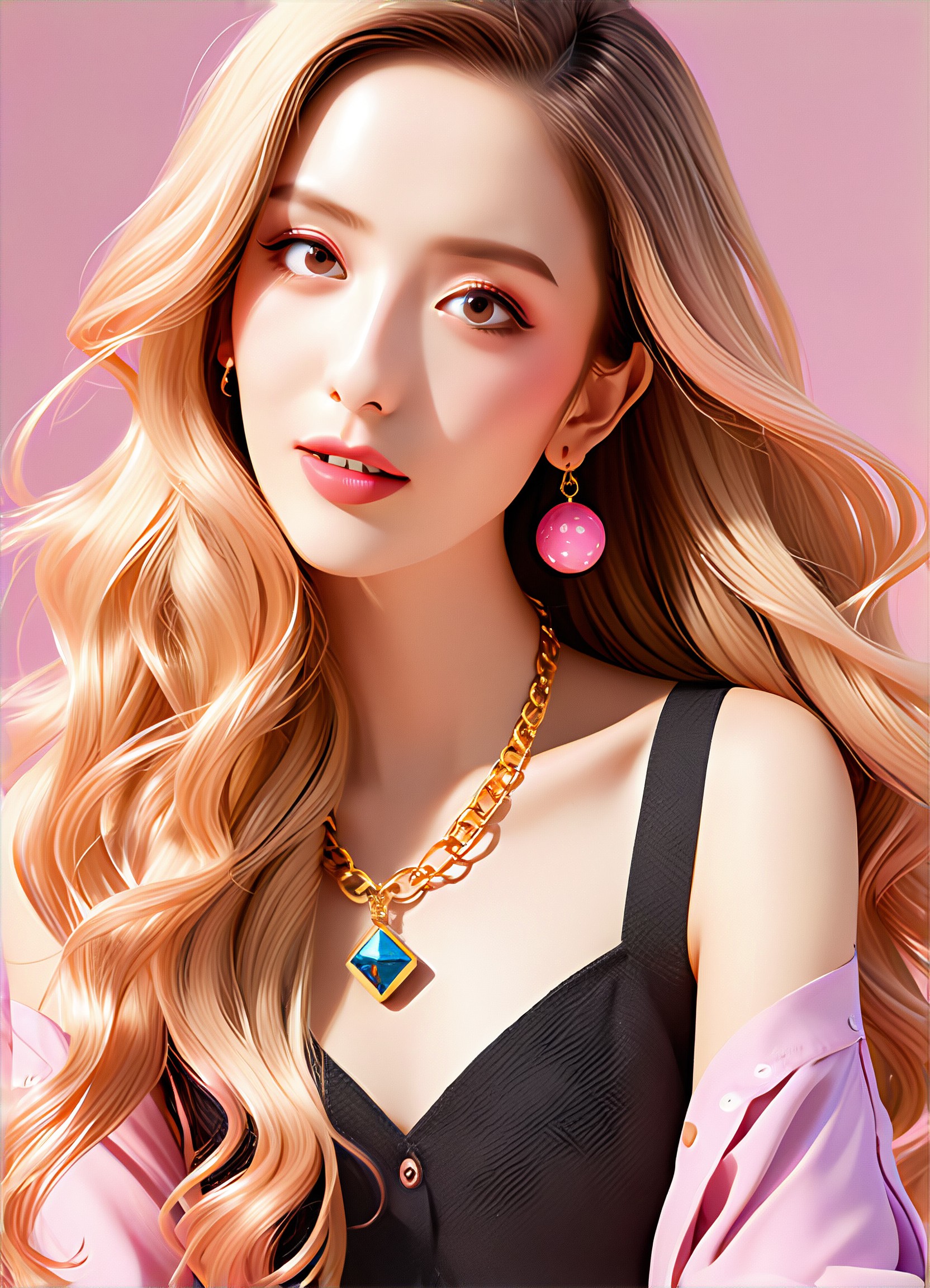 Realistic Painting, 90's Retro Comics, Luxurious style, Realistic CG, Film Photography, PVC Figure, HD detailed CG, Background bokeh style, 90s style, Aesthetic photography portrait