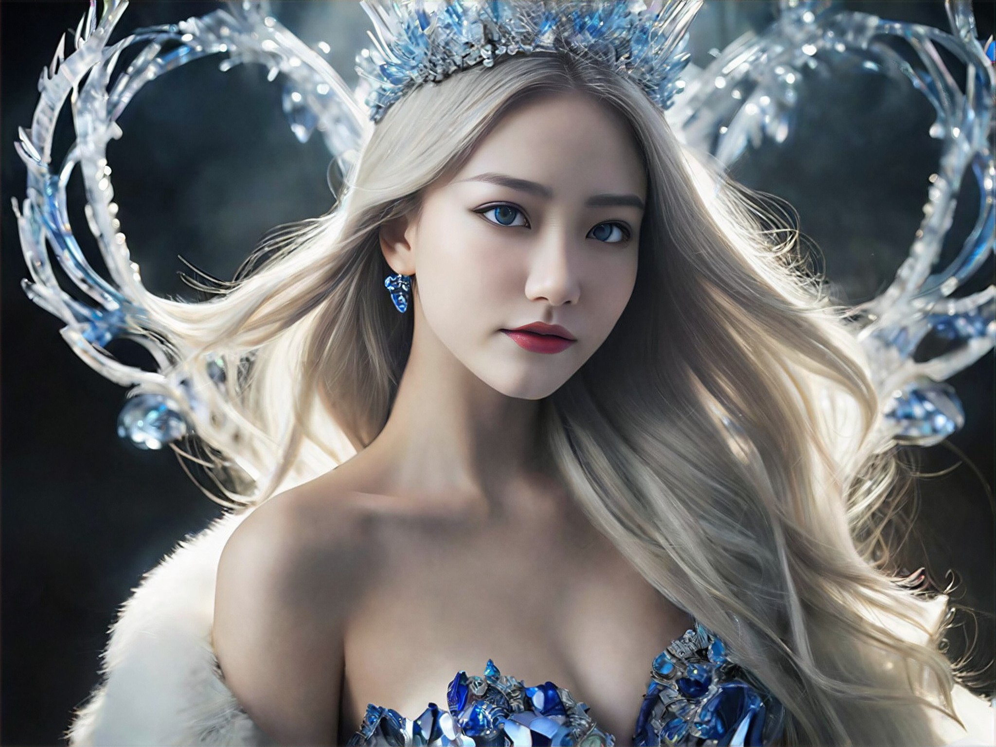 Realistic Photography, Film Photography, Not AI, sapphire, Golden fantasy