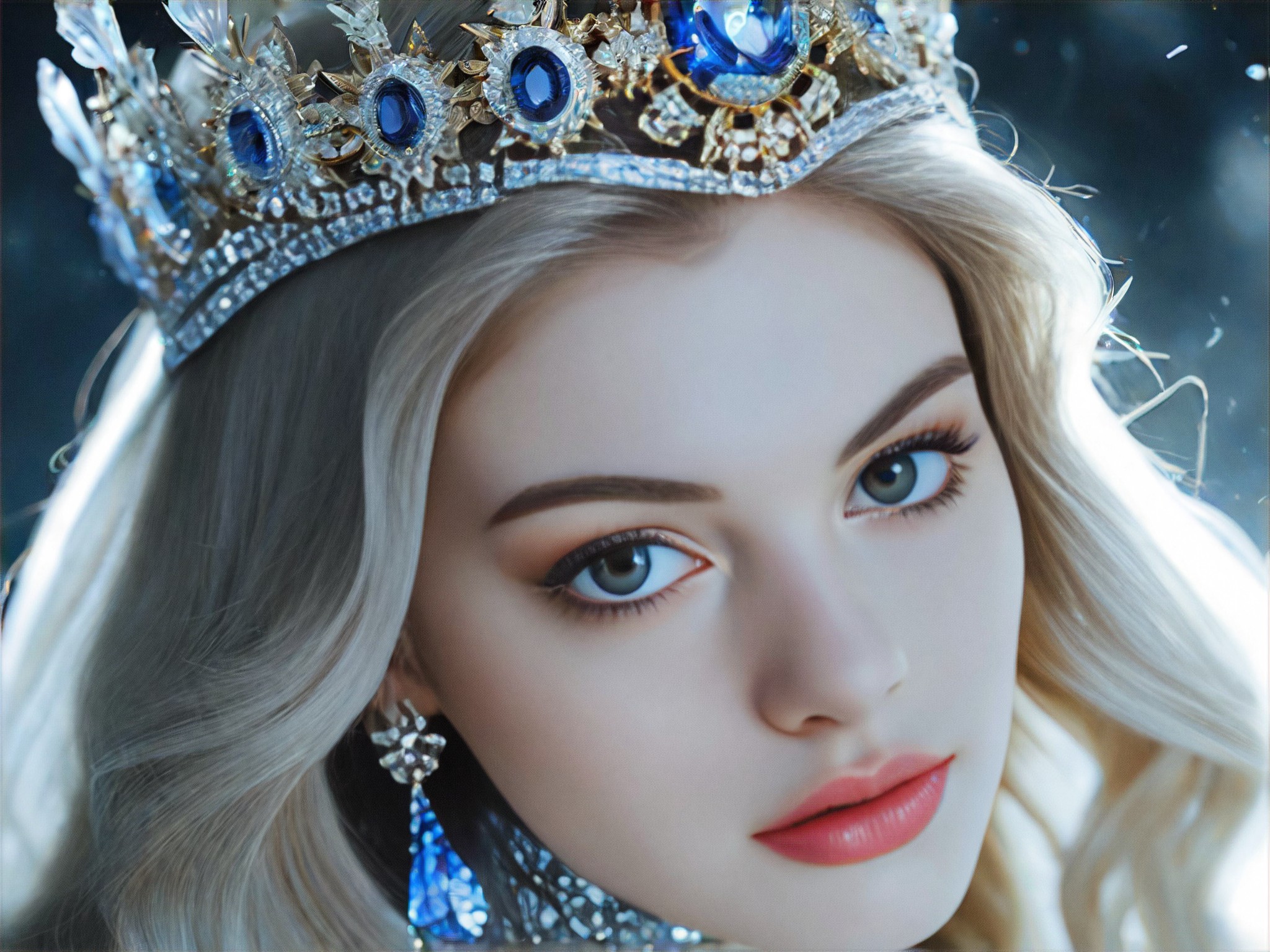 Realistic Photography, Film Photography, Not AI, sapphire, Golden fantasy