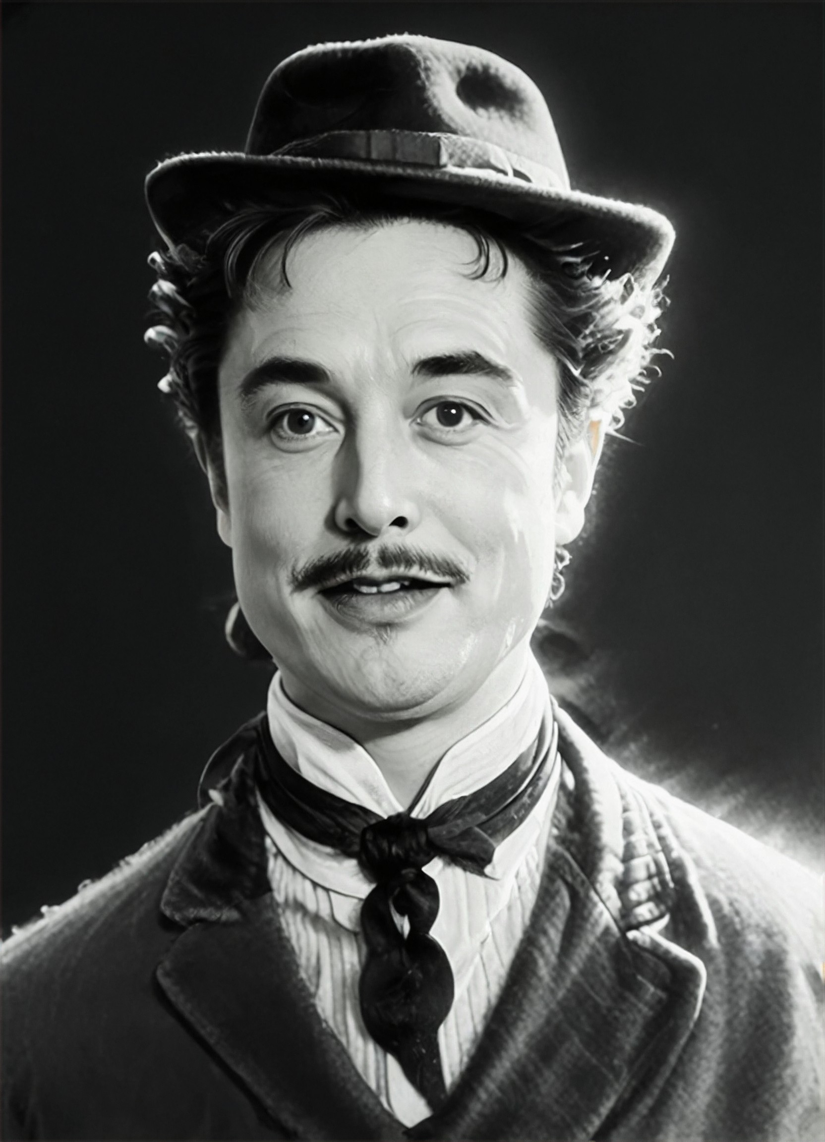 Realistic movie scene, Black and White, old movie style