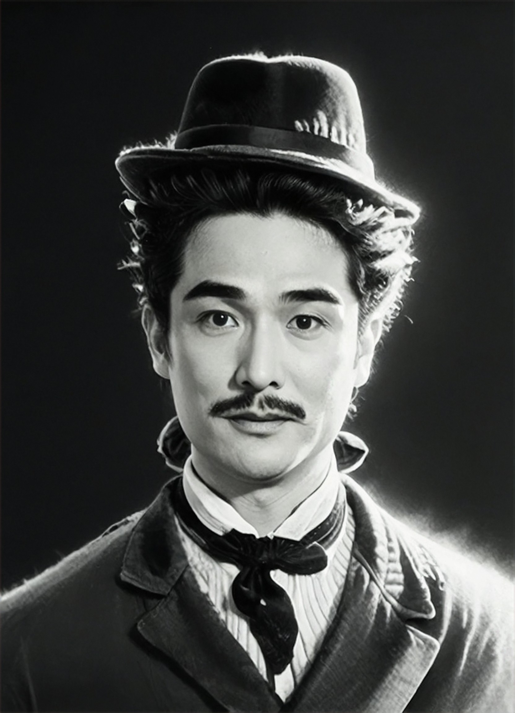 Realistic movie scene, Black and White, old movie style