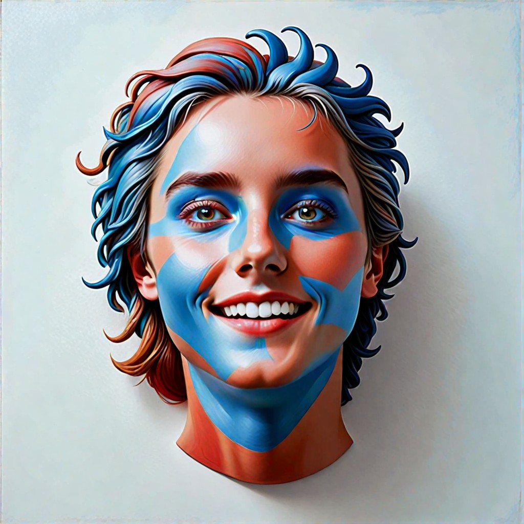 Portrait | Red and Blue Clay  image