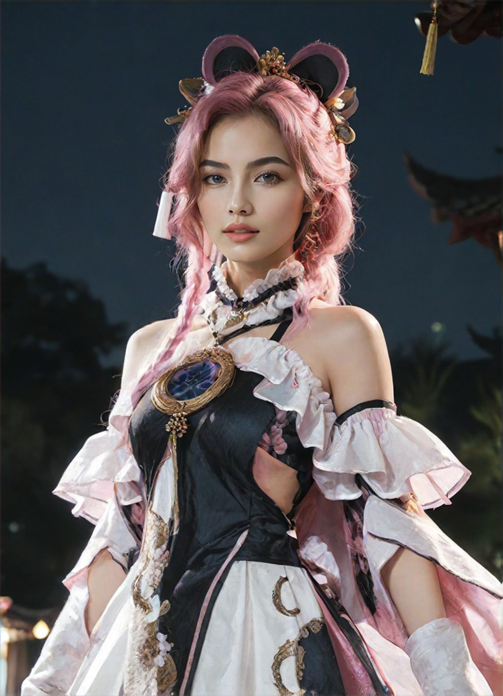 Realistic Painting, Luxurious style, Fashion Girl