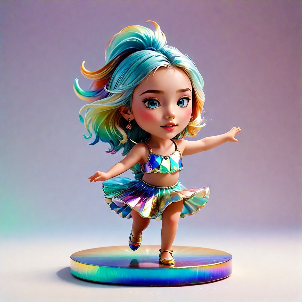 Coloured Porcelain Dancing Doll image