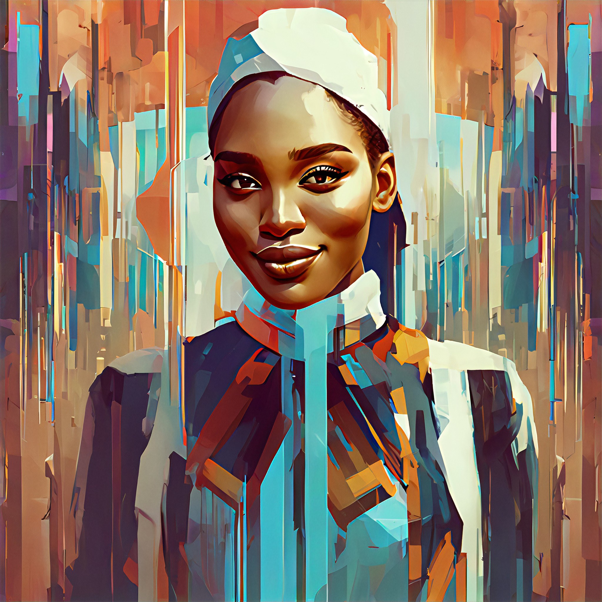 Realistic Painting, Two color vector illustration