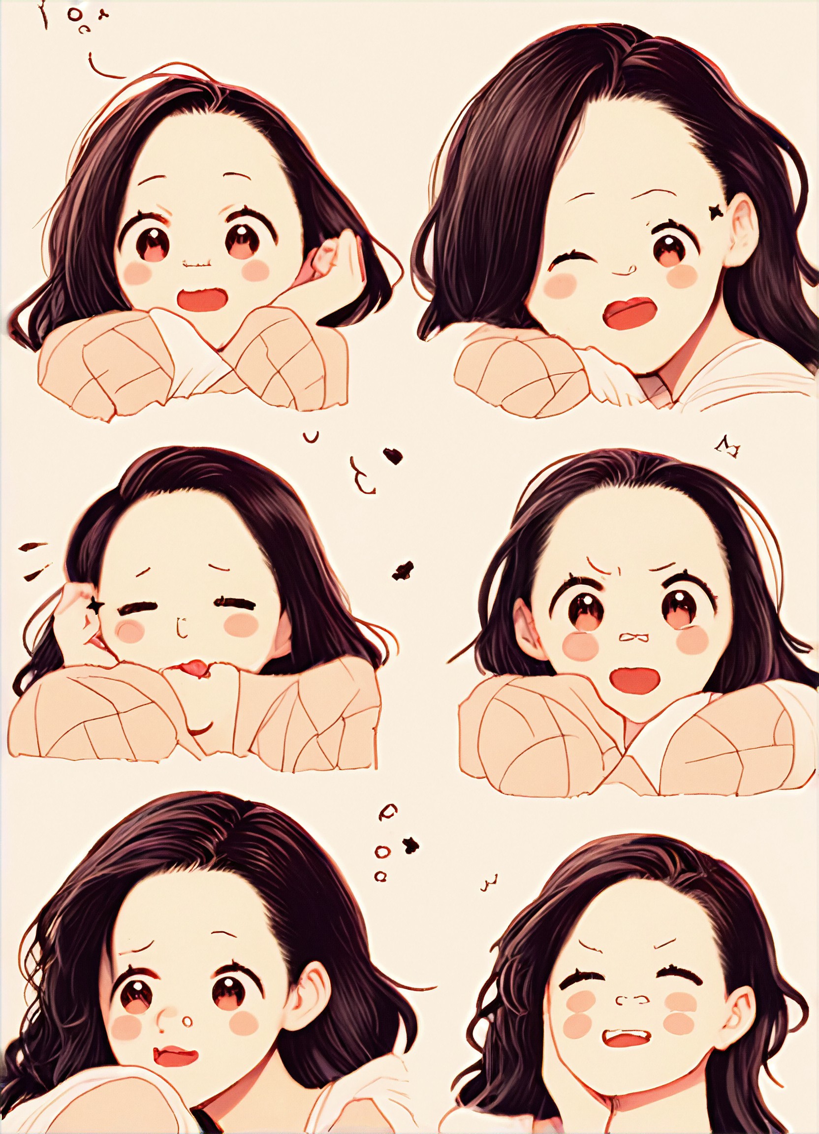 Cartoon Stickers, Cute Stickers, Chibi Avatar, Chibi Avatar 2.0, Cute Doodle, Minimal Vector Style, Cute Q-Tip Avatar