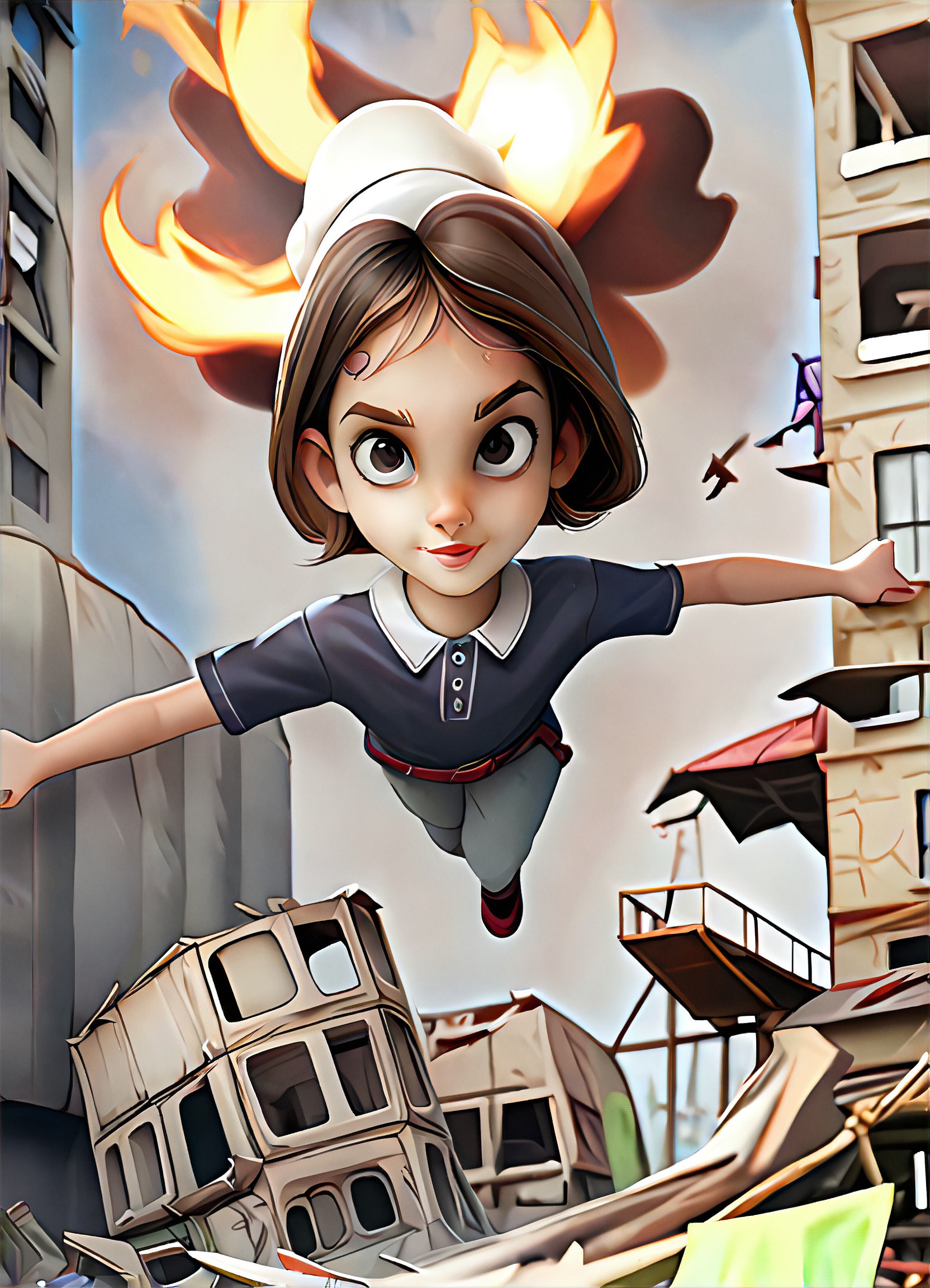 3D Exaggerated Expressions, 3D expression management, 3D texture, Background bokeh style, extremely strong