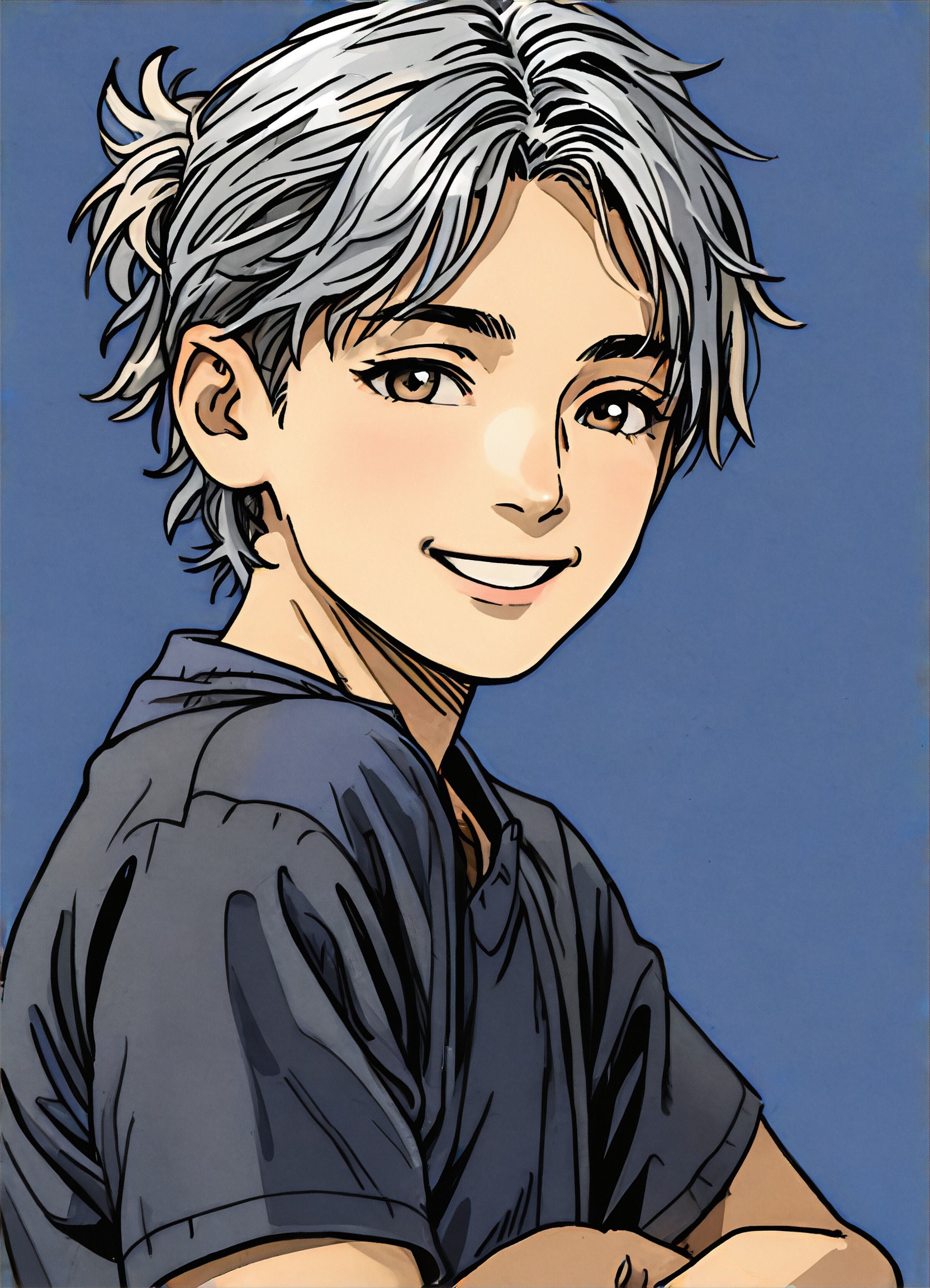 Realistic Painting, Anime Character Collection, Thick line illustration, Pencil sketch