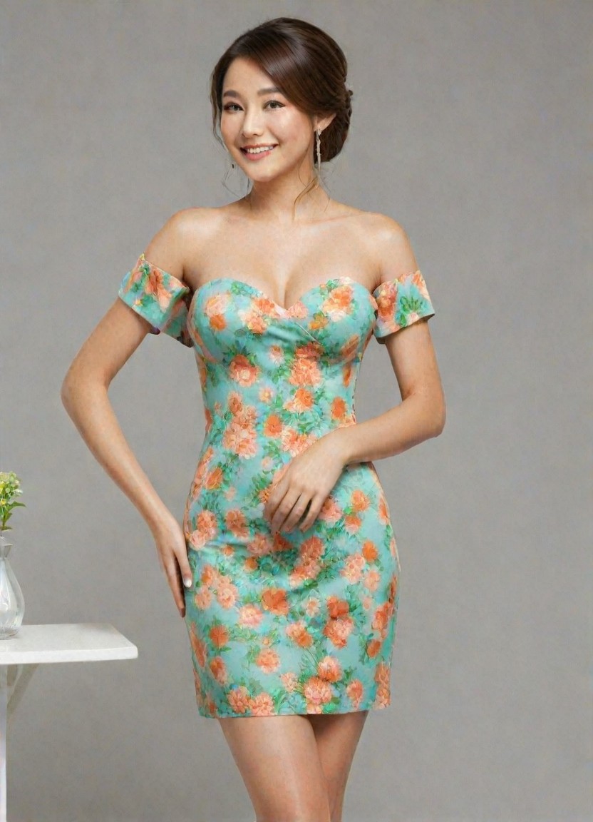 a1.art-generated Turquoise Qipao image