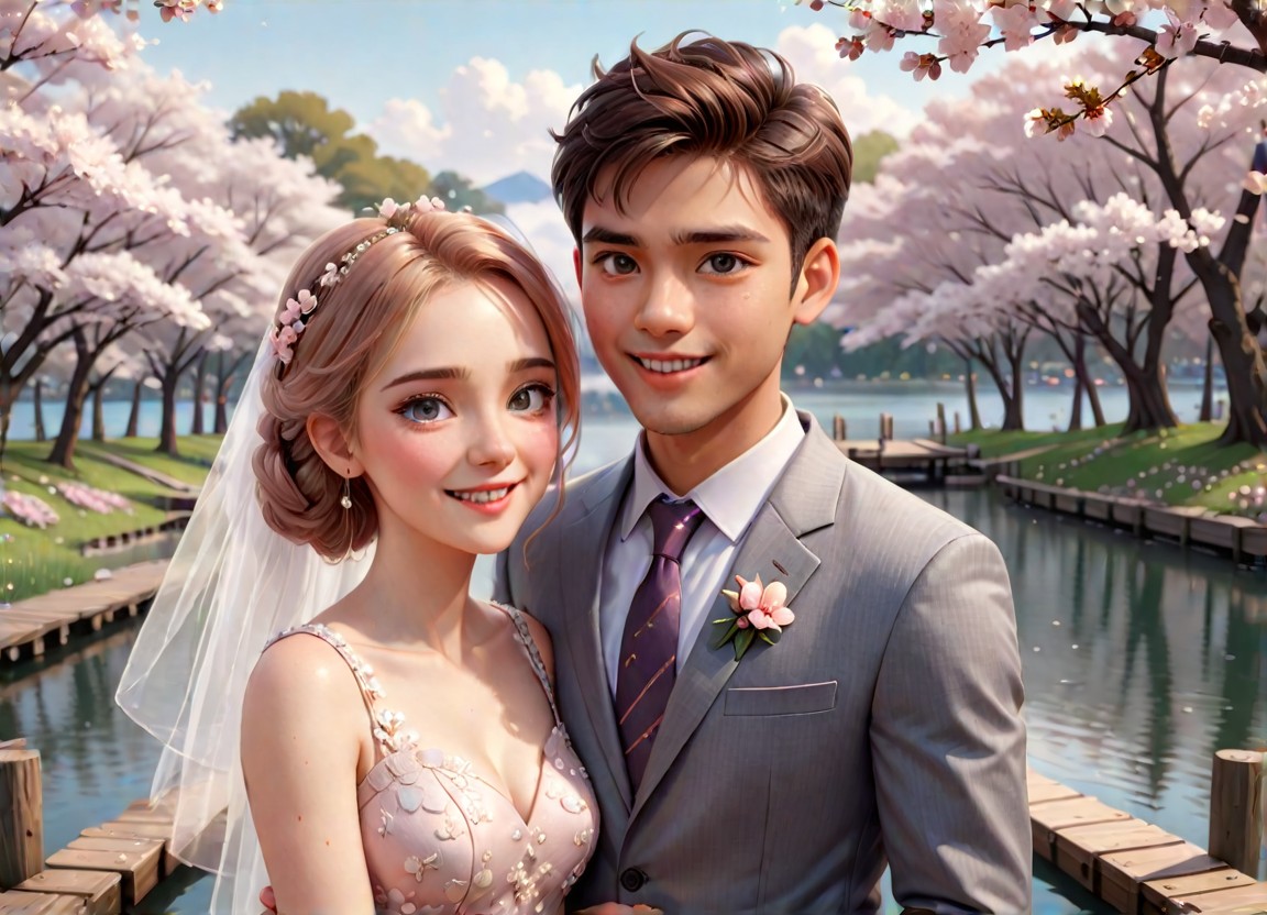 Love Story in 3D Cartoon  image