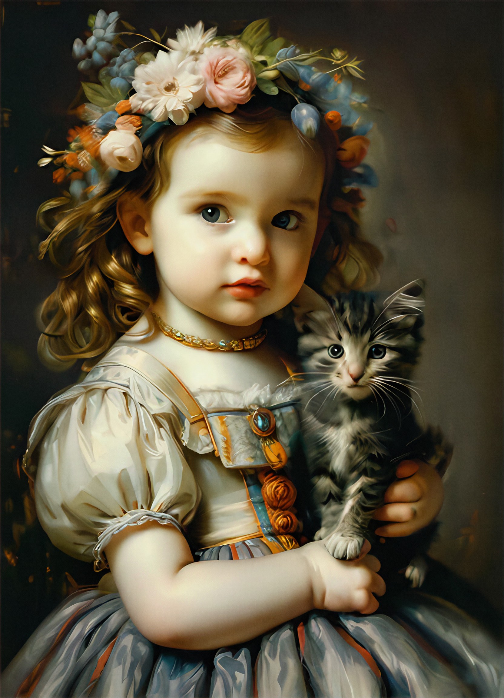 a1.art-generated Girl With Cat image