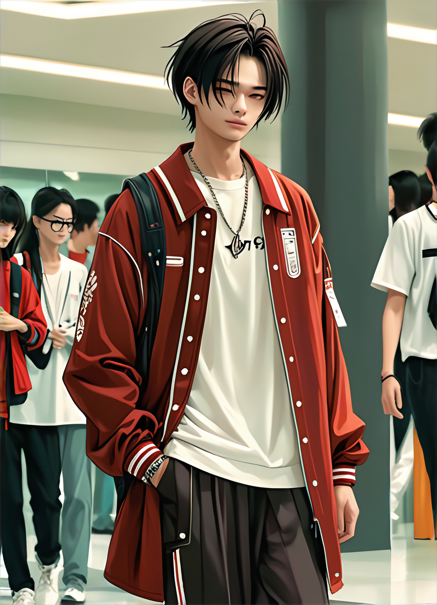 Ink Style, Sanpaku eyes, Dijor Style, Neon Cyberpunk, Knight, Gorgeous Anime