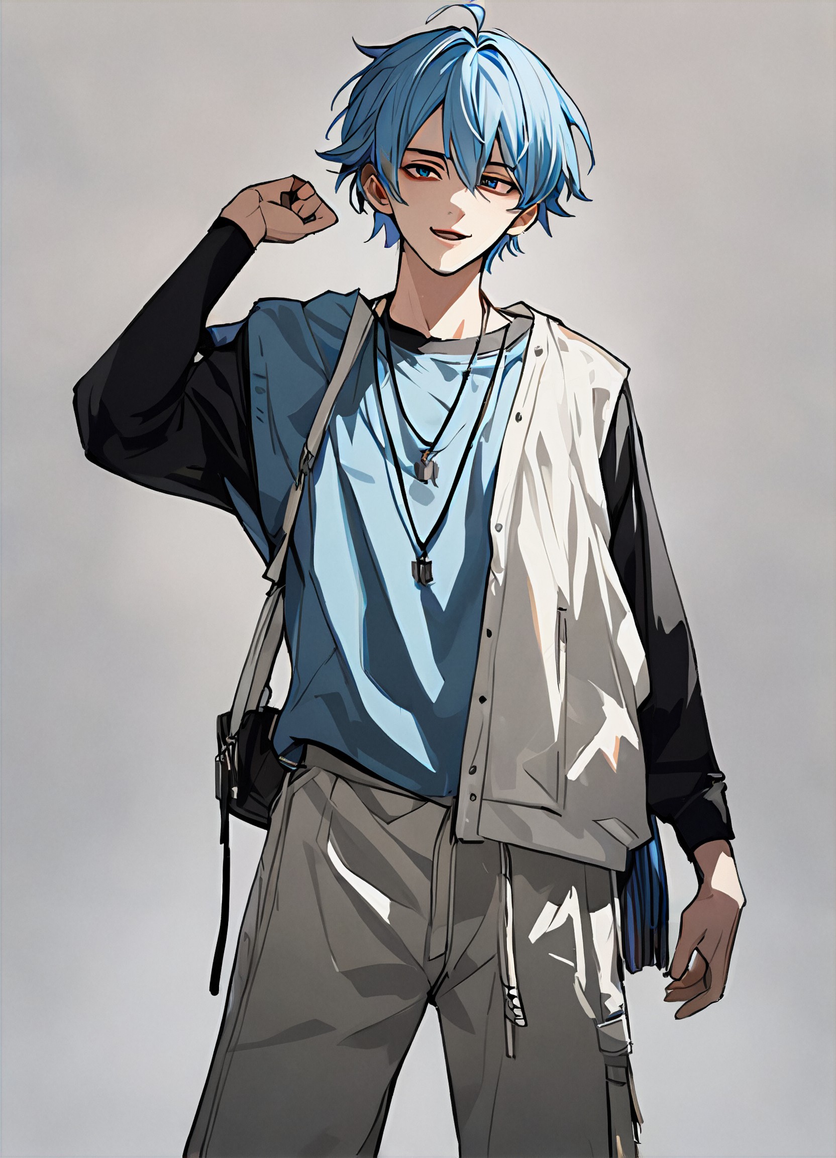 Ink Style, Sanpaku eyes, Dijor Style, Neon Cyberpunk, Knight, Gorgeous Anime