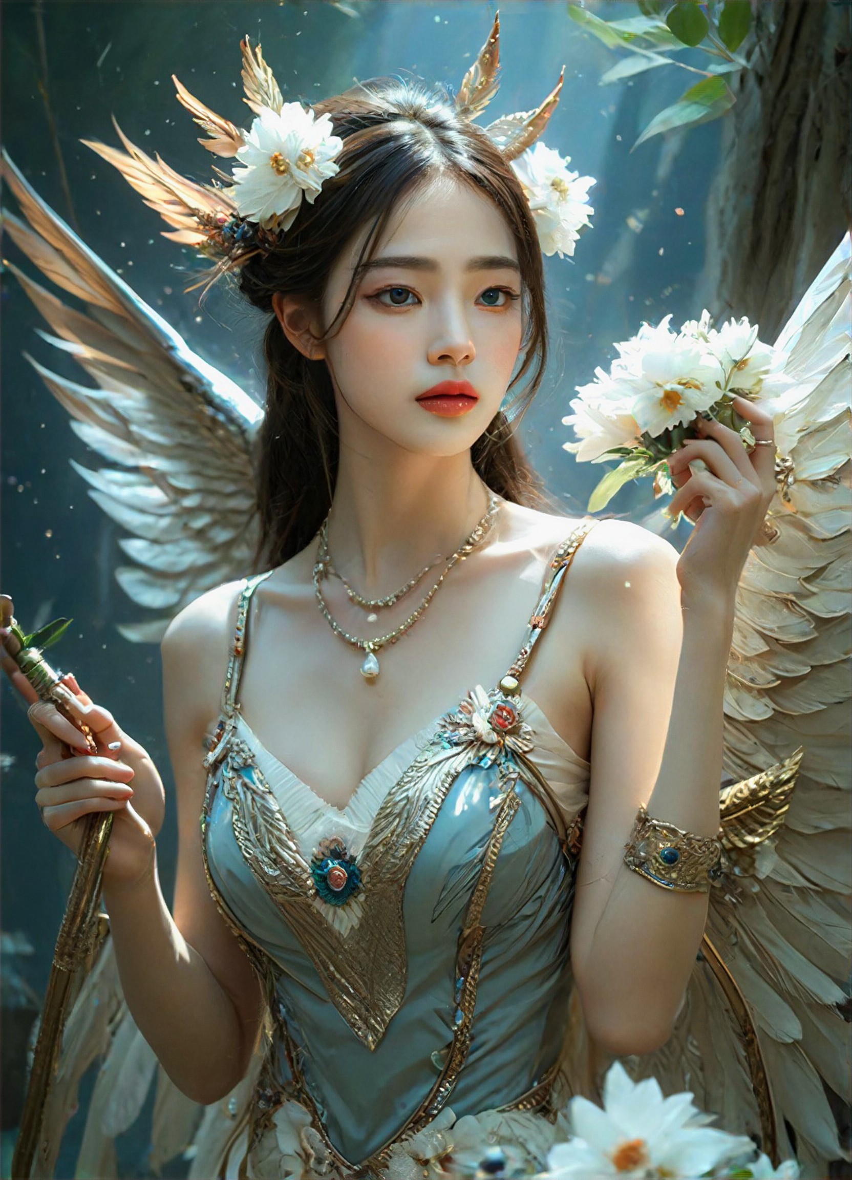 Elves in the forest image