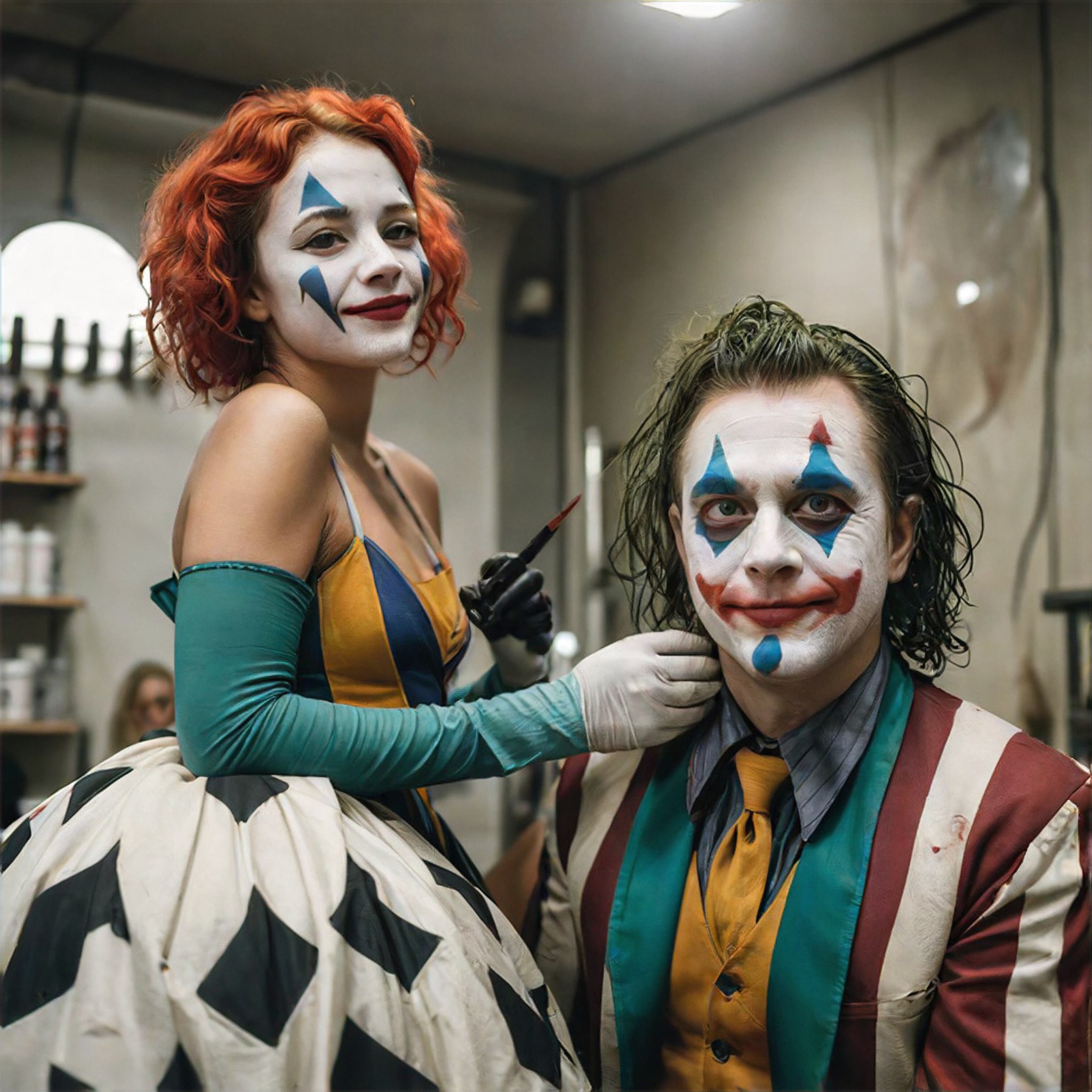 Clown and Harlequin Group Photo image