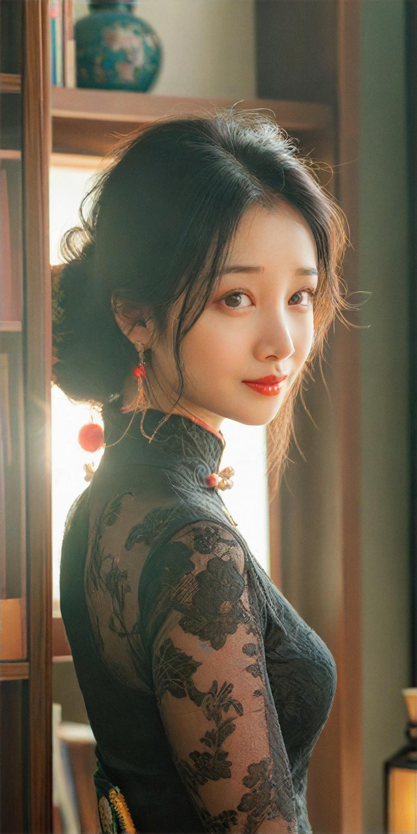 a1.art-generated Turquoise Qipao image