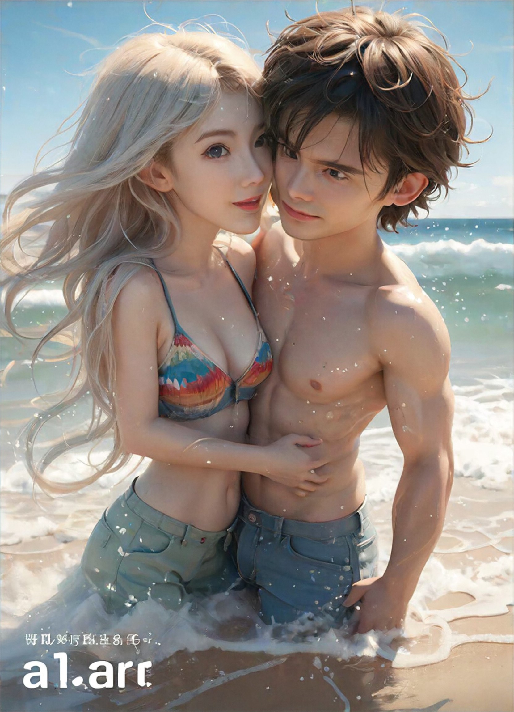 Live action Pixar version romantic beach love image