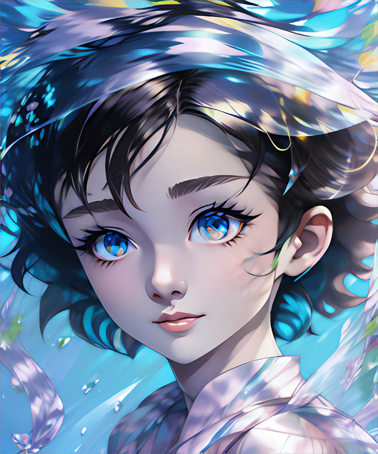 Crystal water waves image