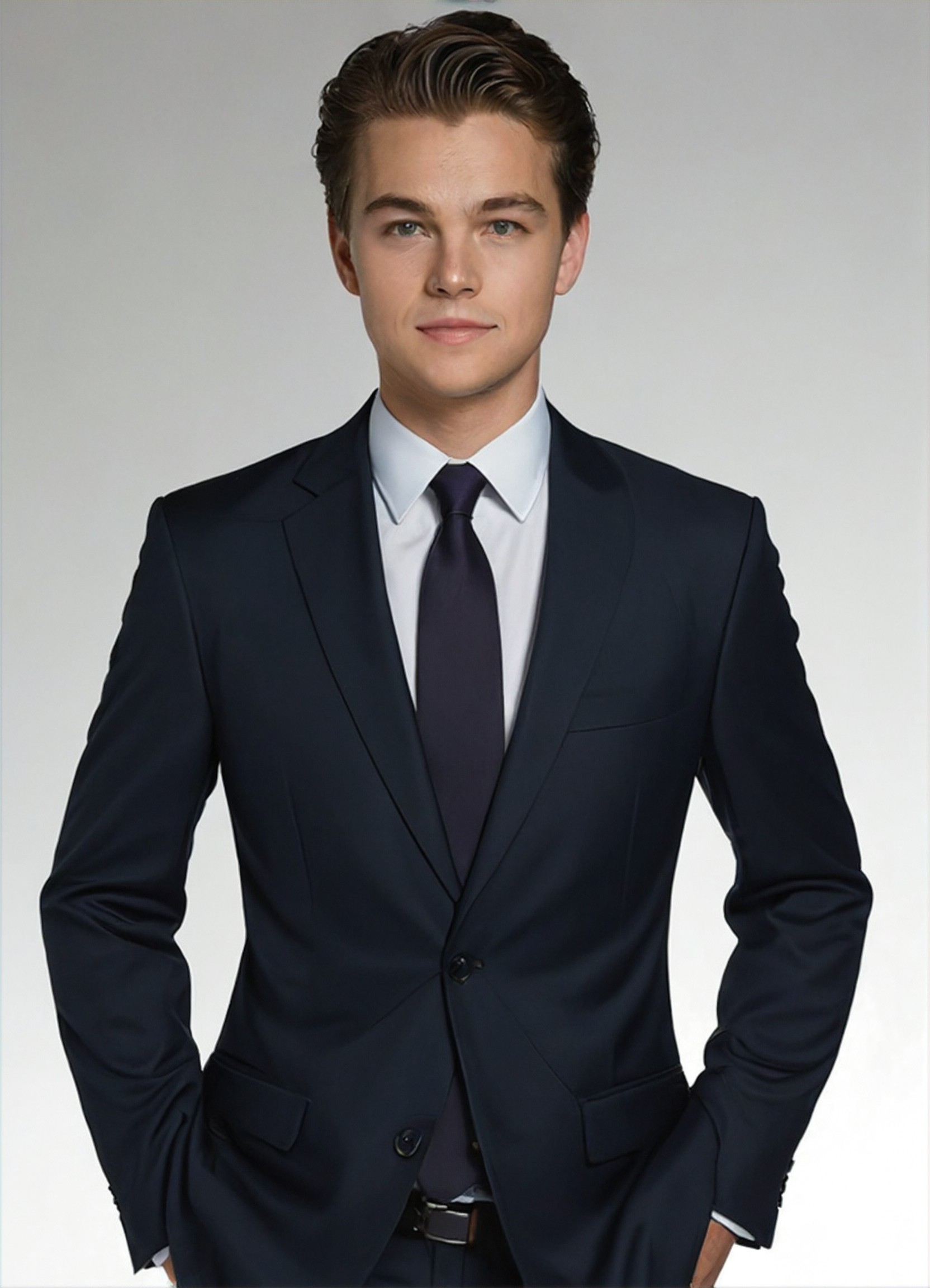 AI Grey Suit Jacket art generator