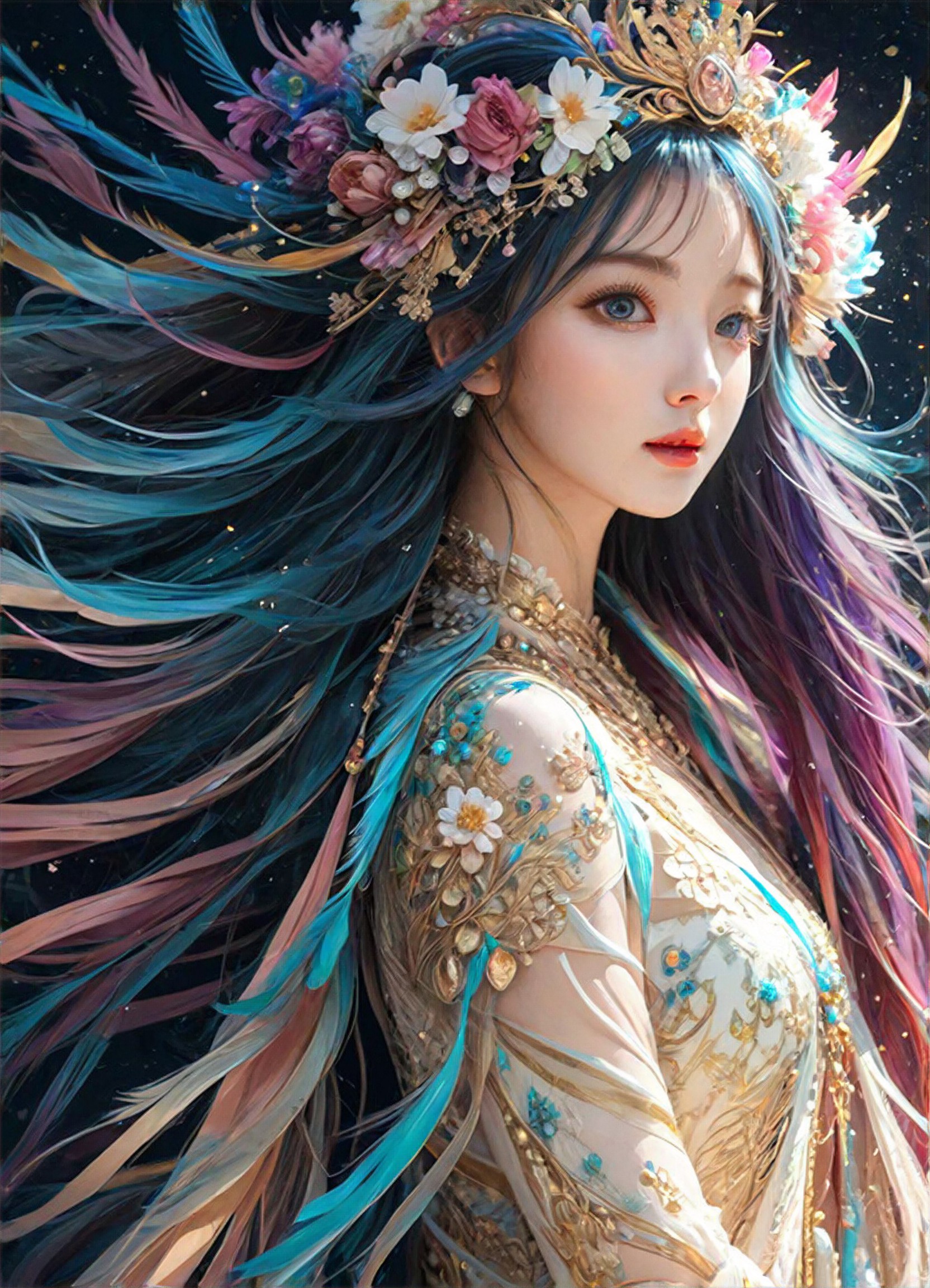 Colorful feathers image