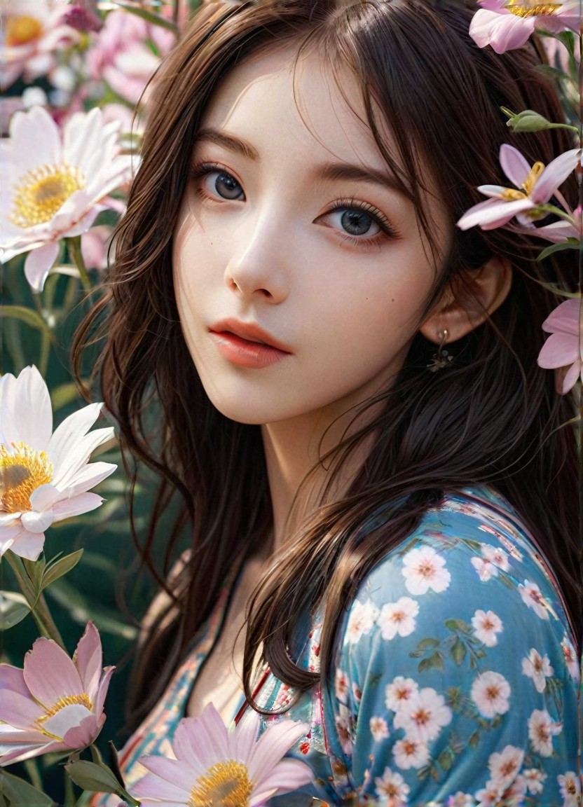アクリル画 花と顔の融合 5月1日(月)18時より抽選開始】【悪玉菌製造工場】MeeeeeYo(墓場