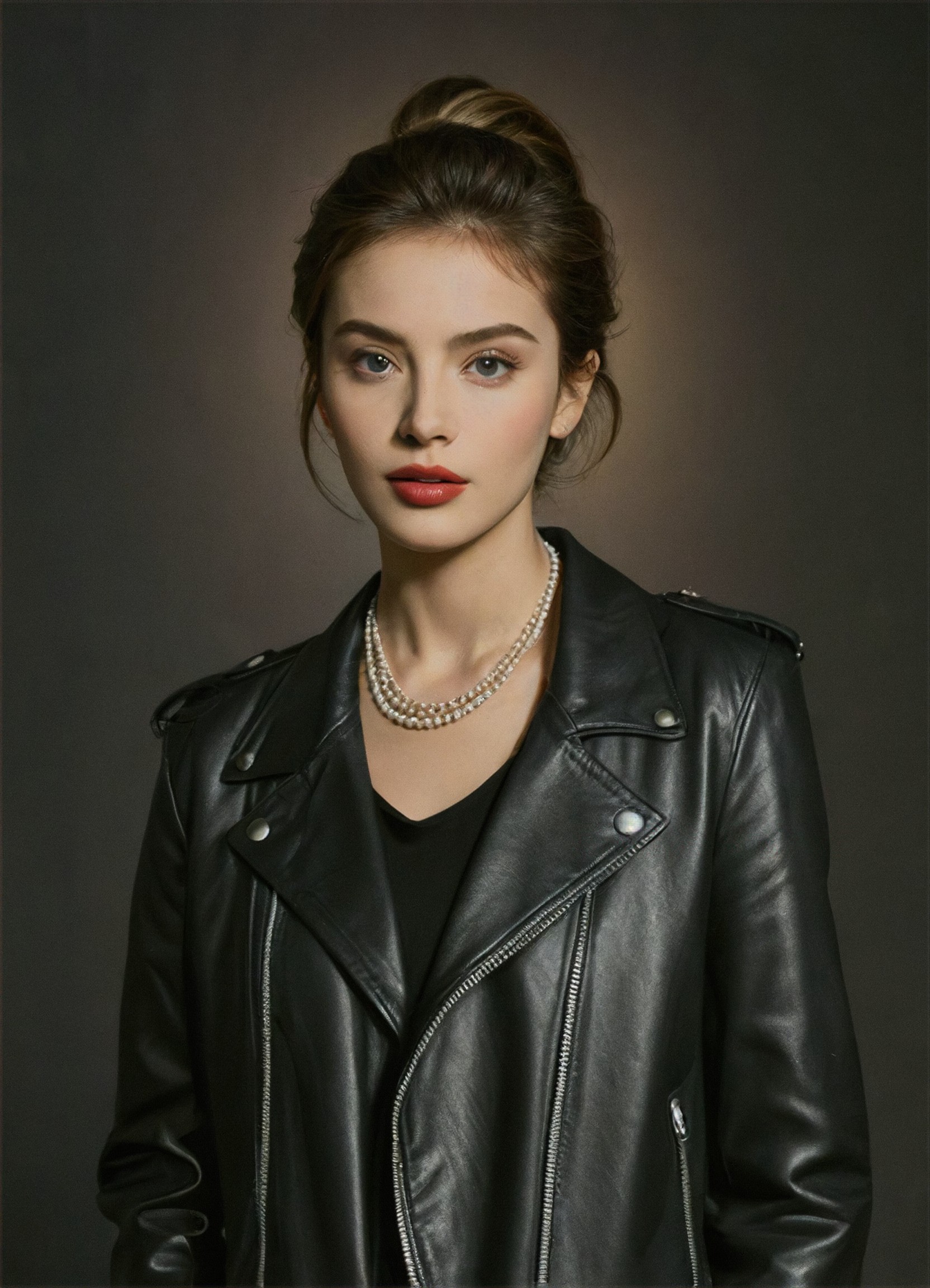 AI Maroon Jacket art generator