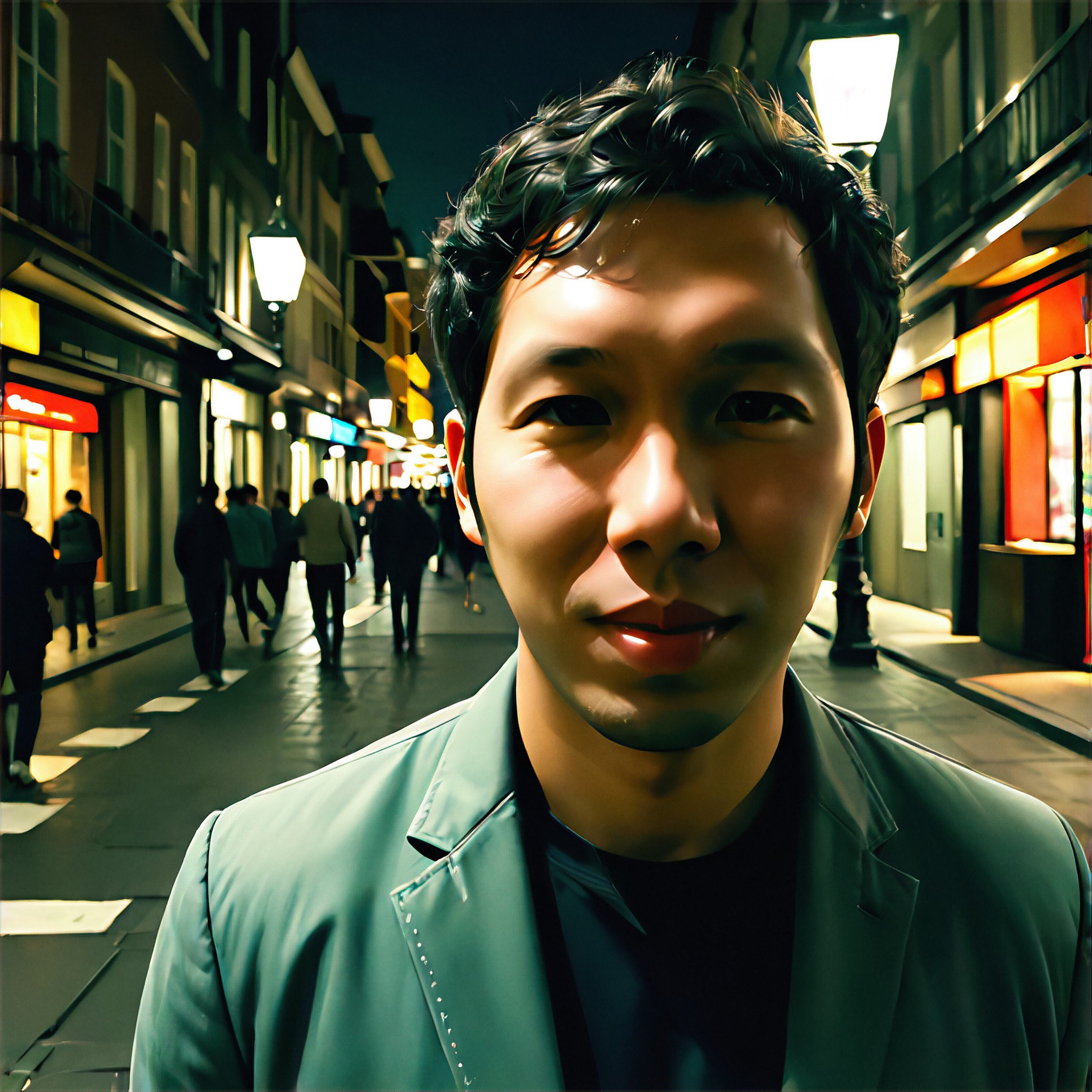 Realistic street portrait image