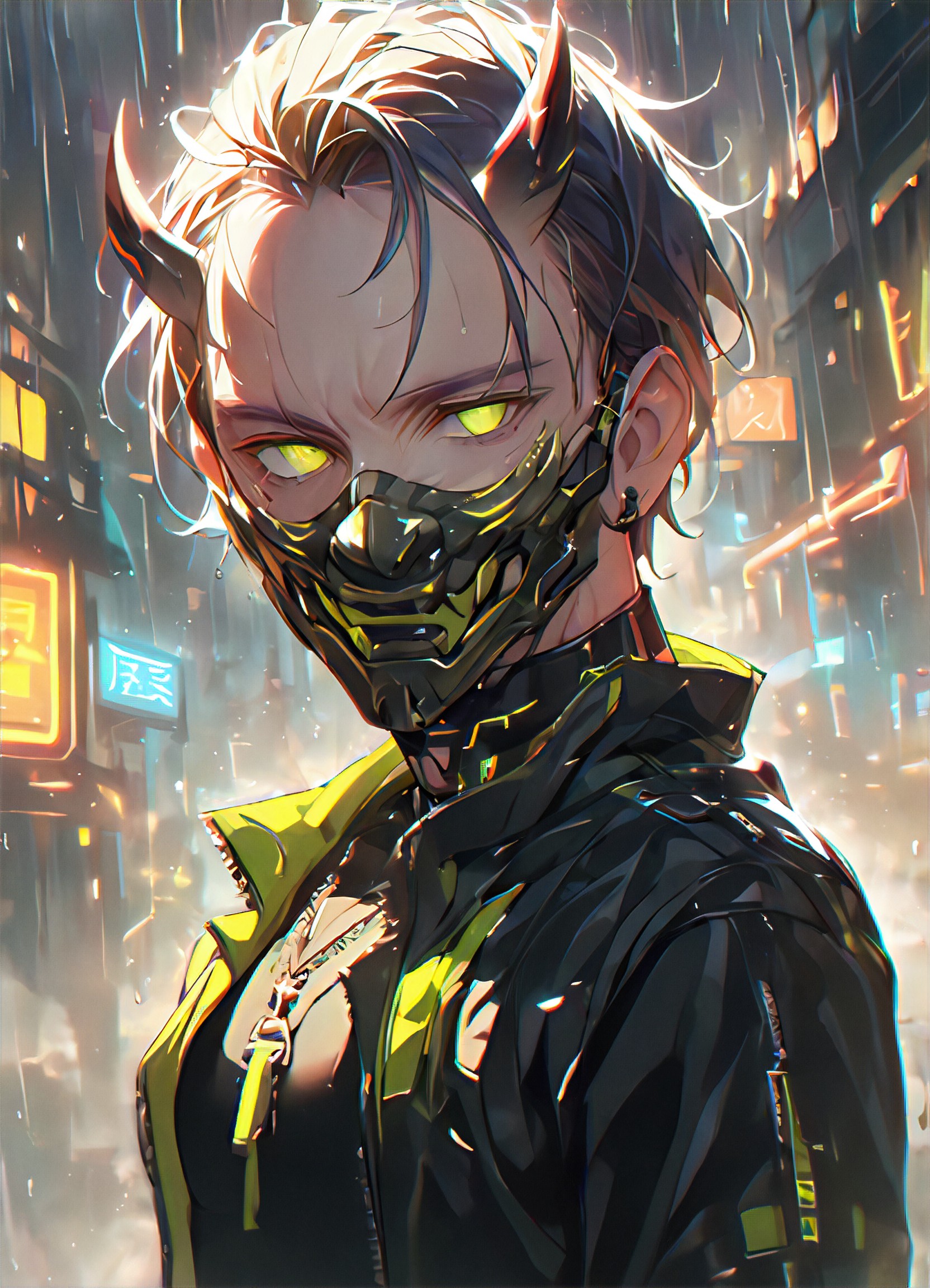 a1.art-generated Cyber Oni Mask image