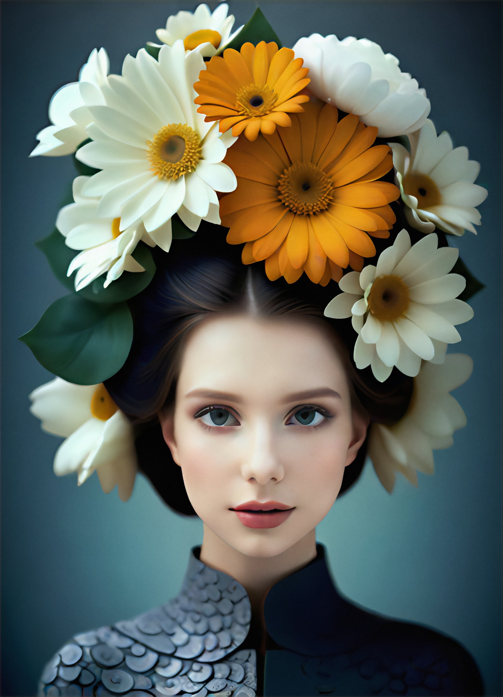 Woman & Flower image