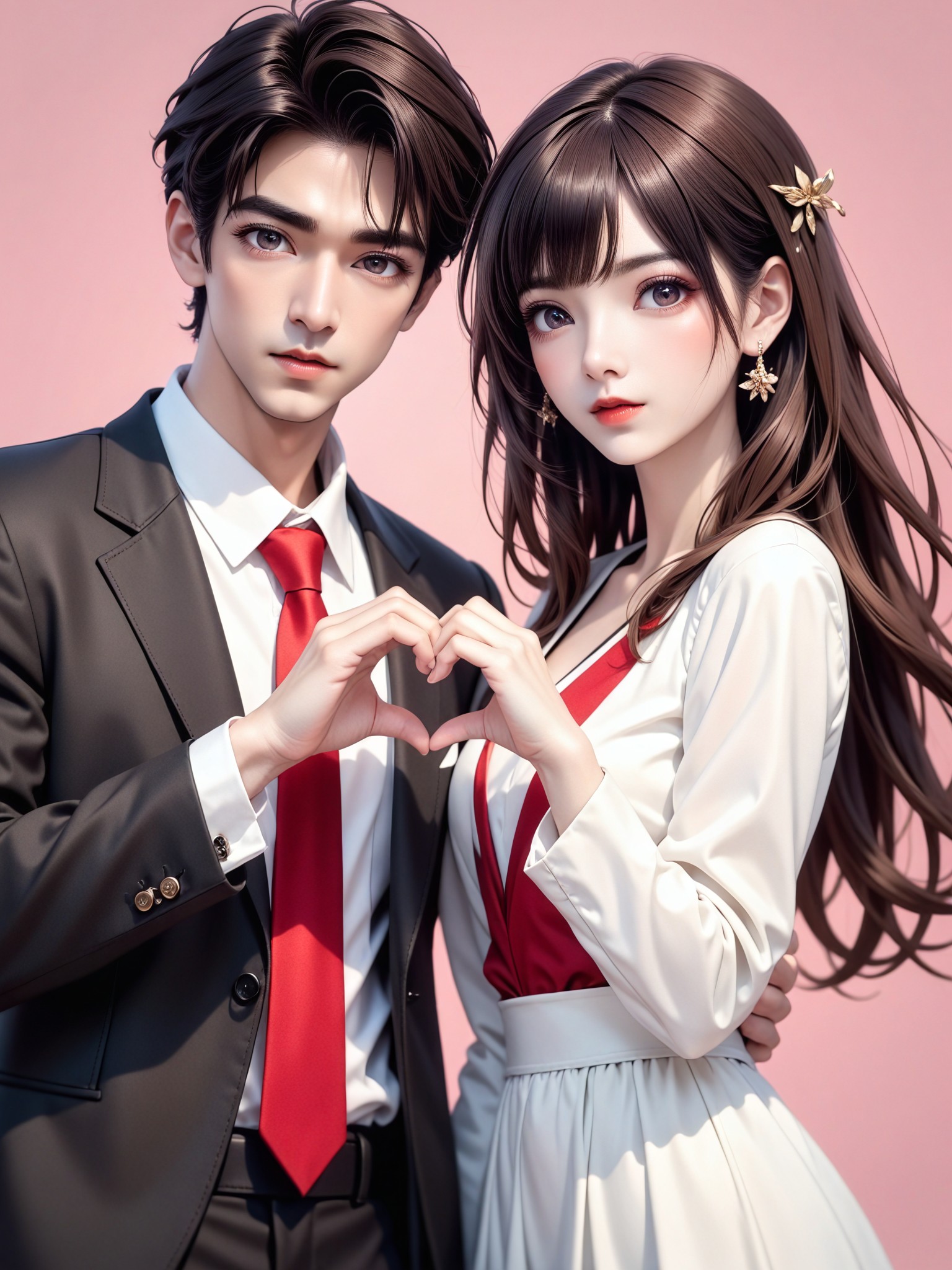 Synchronized Love and Heart to Heart Connection - High Quality Emotional Portrait image