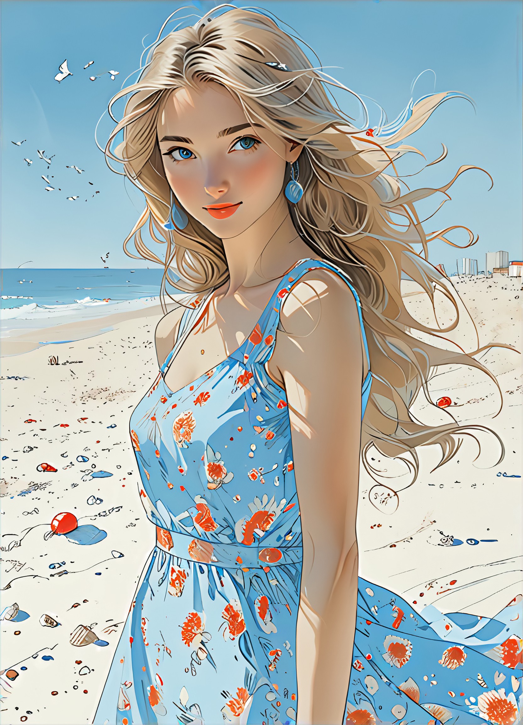 AI Summer Flowers art generator