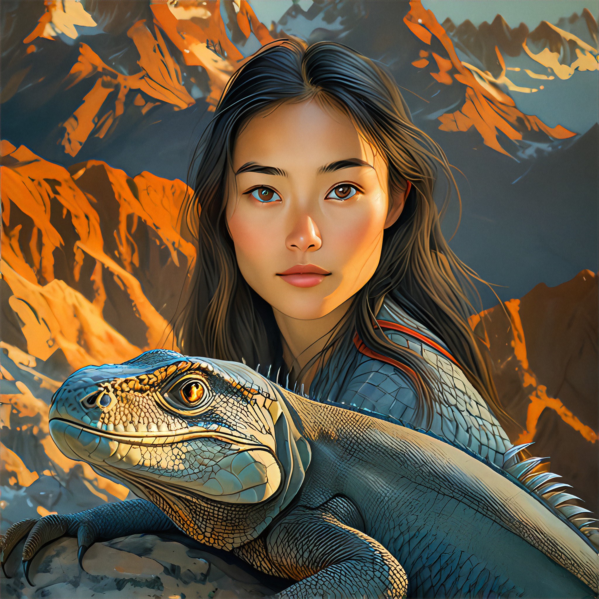 TGG Colorful Danxia - Photo with Lizards image