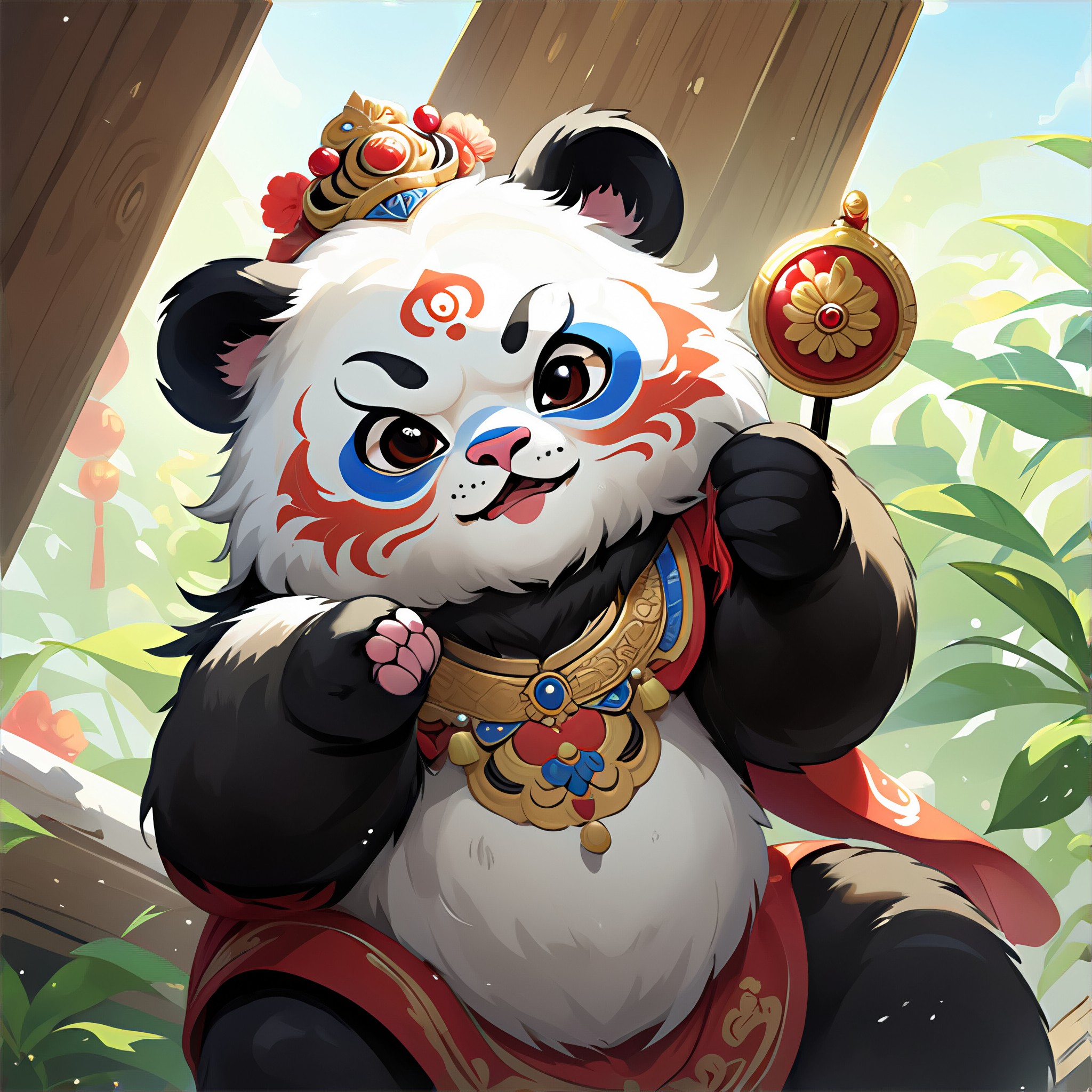 Generate images with Sichuan opera colors image