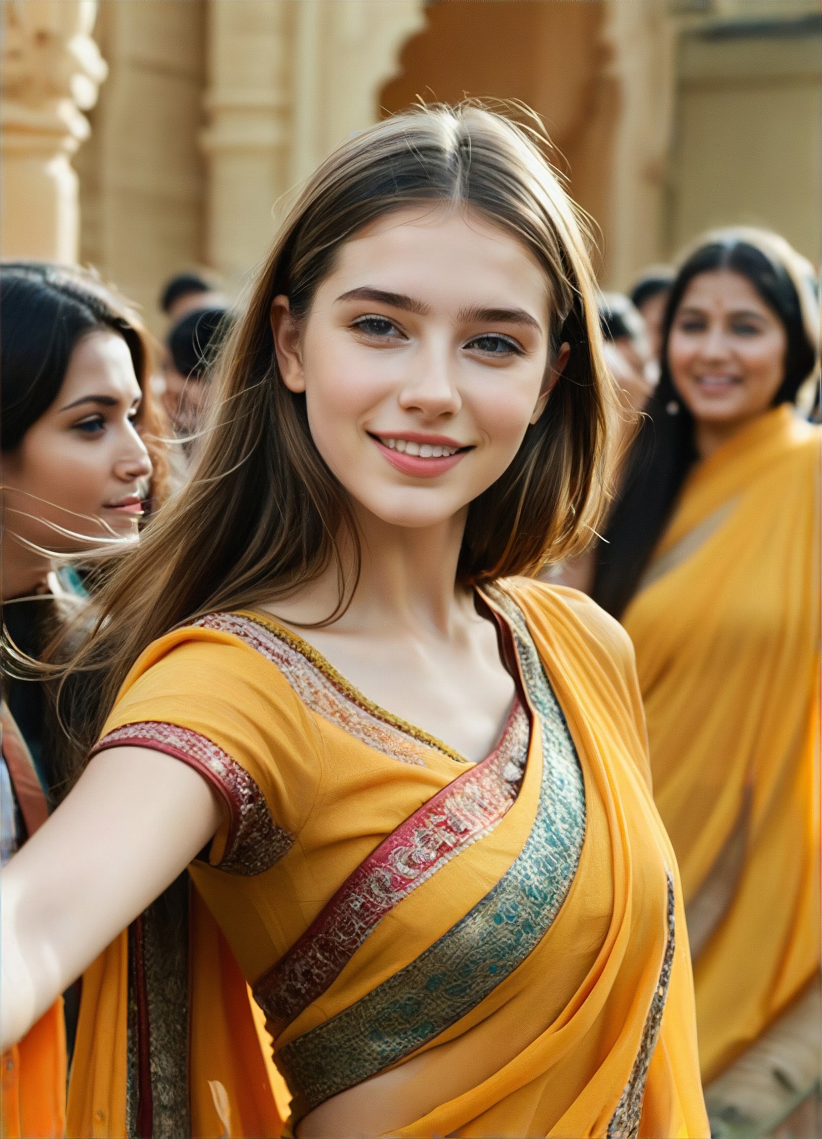 a1.art-generated Yellow Saree image