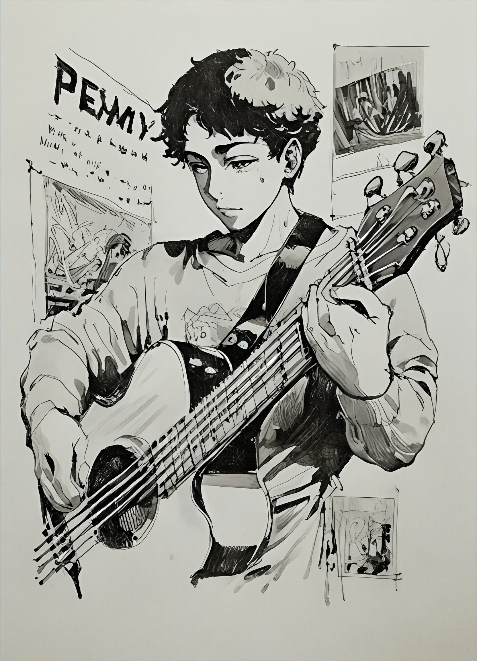 Comic material, someone is image