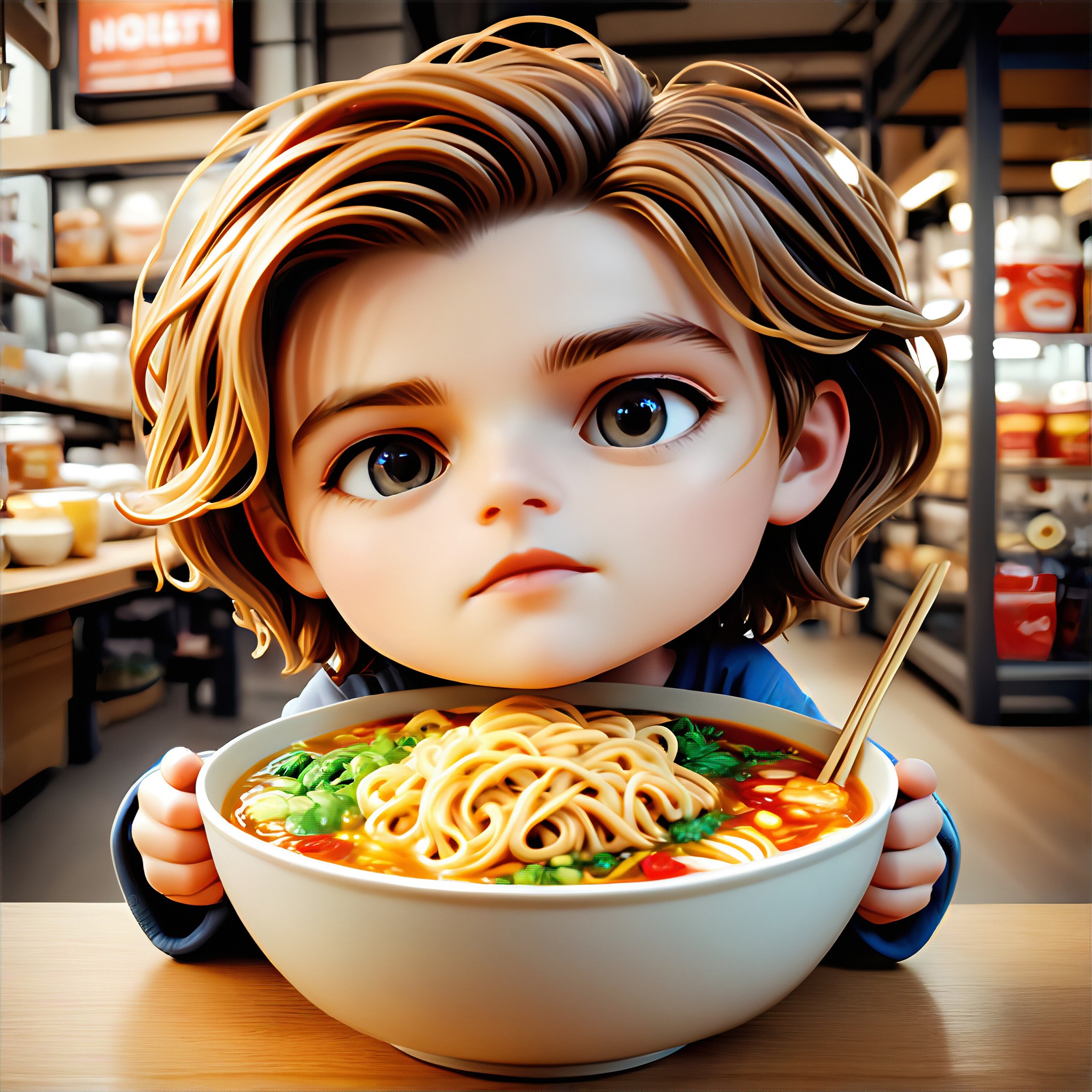 TGG One Big Bowl of Lamian Noodles (Male) (fork) (fork) image