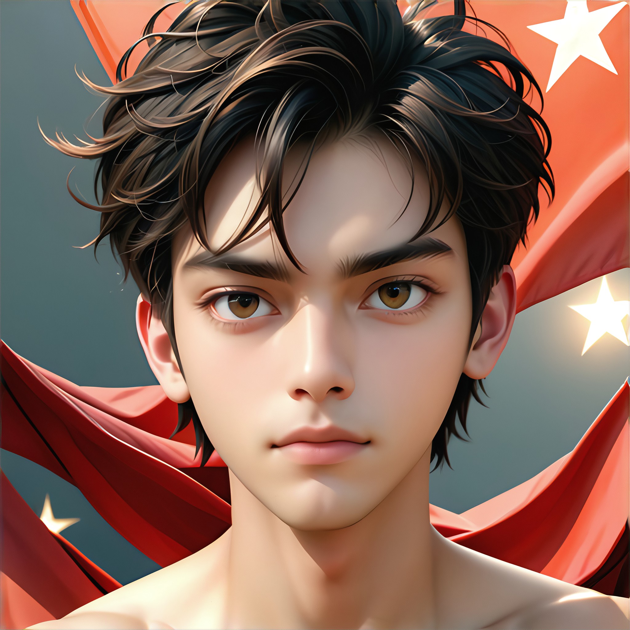 Happy National Day! The red flag is fluttering image