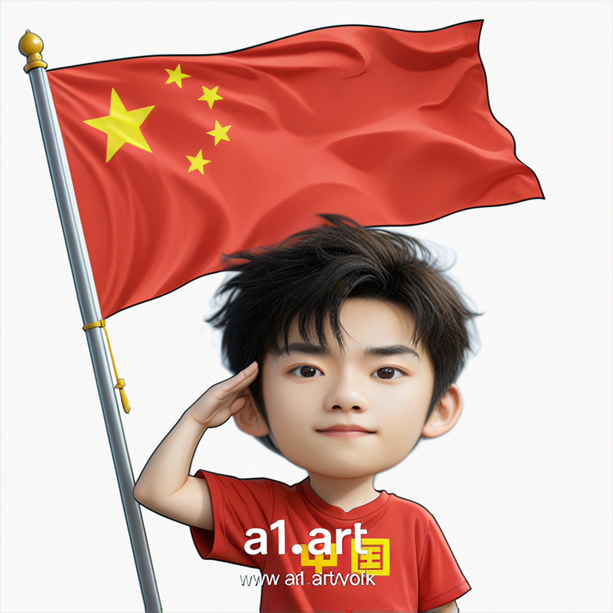 Q version of the National Day avatar image