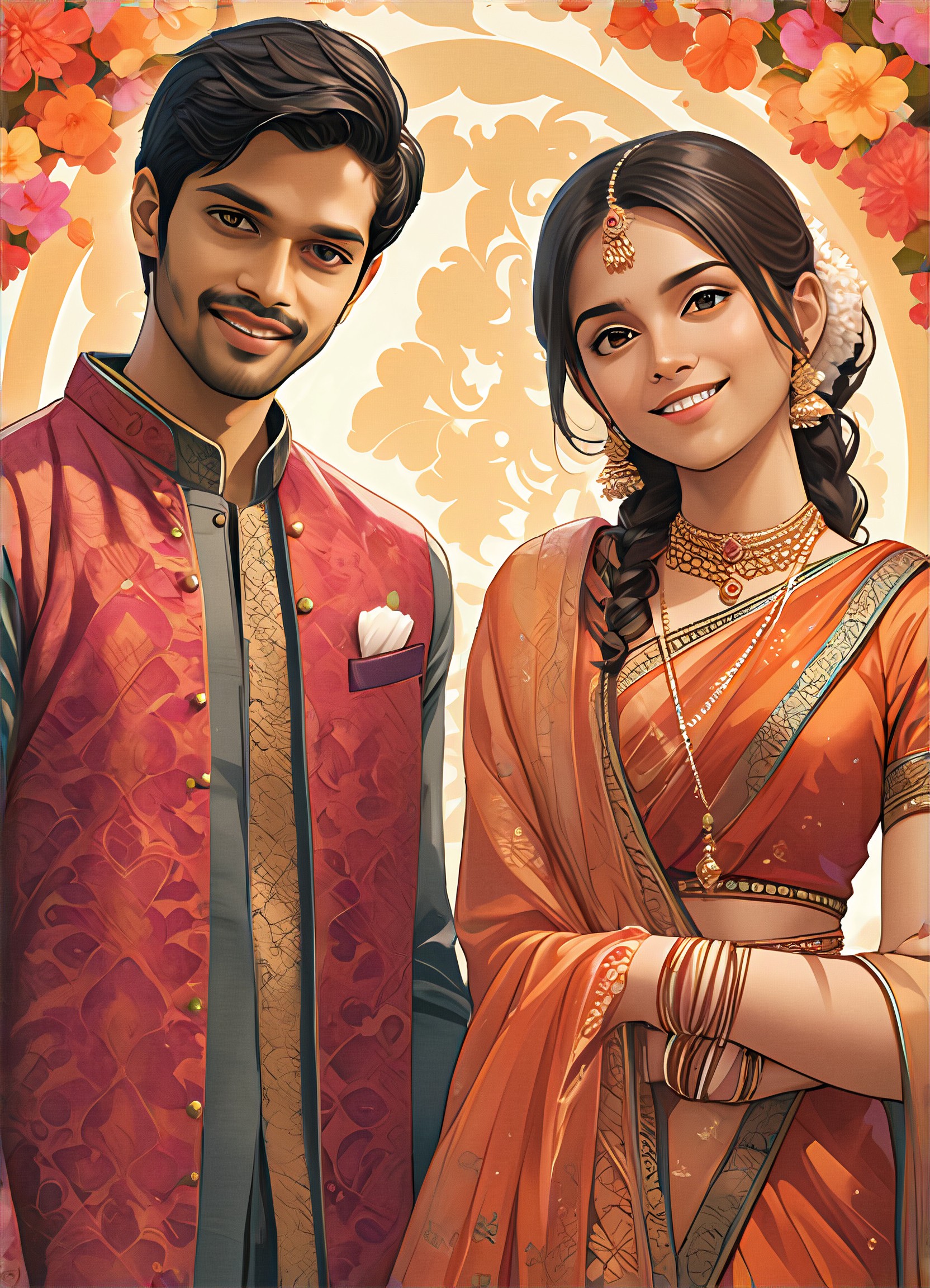 a1.art-generated Traditional Indian Bridal Wear image