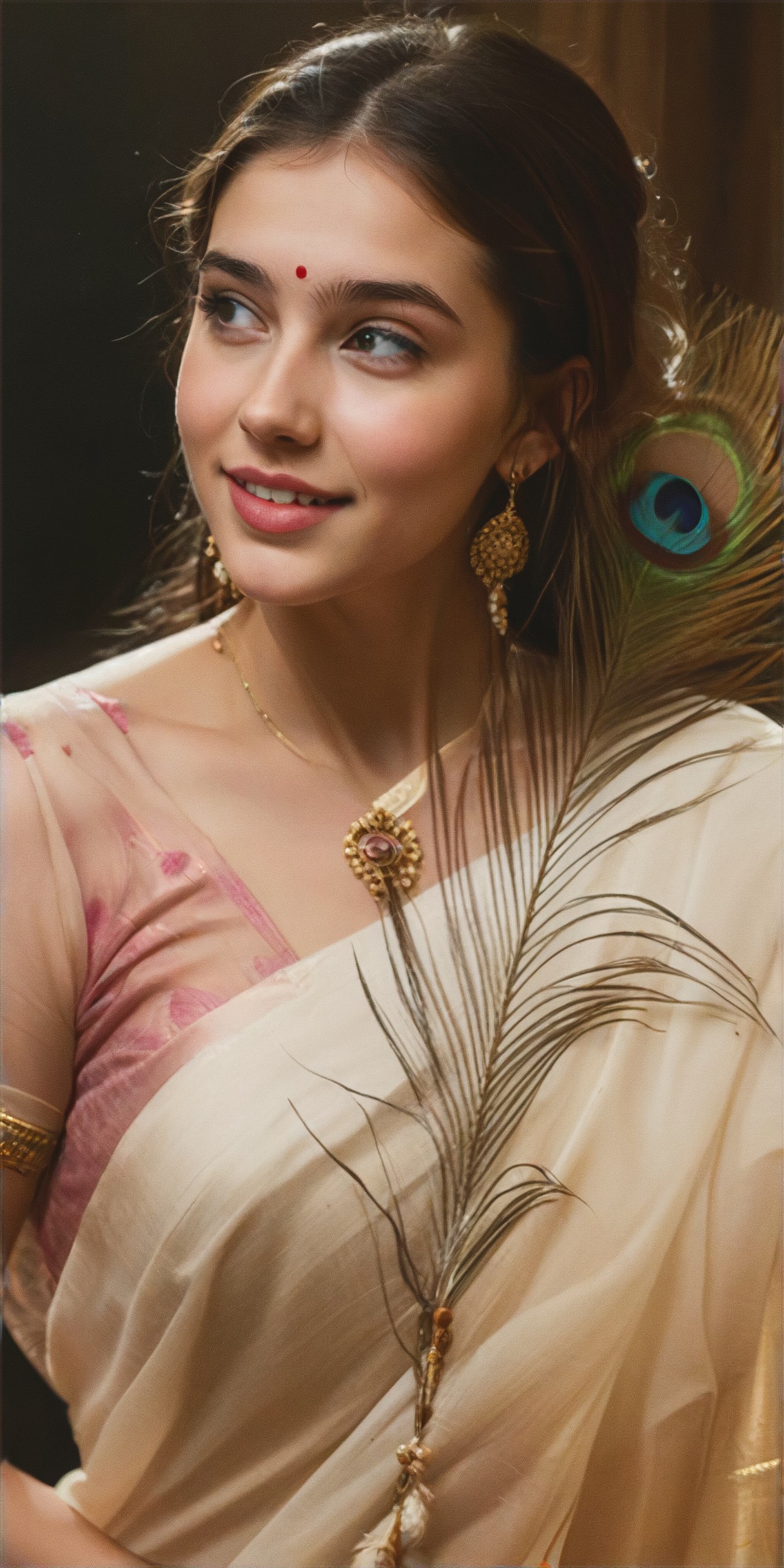 a1.art-generated Feather Earrings image