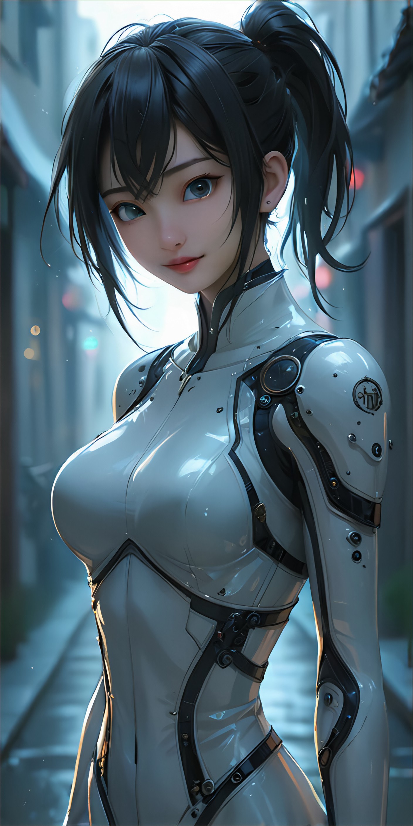 White Widow Cyberpunk Girl image