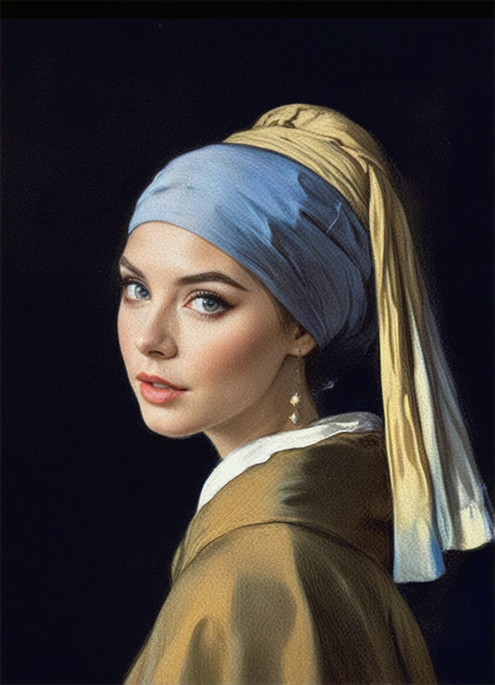 The girl with pearl earrings image