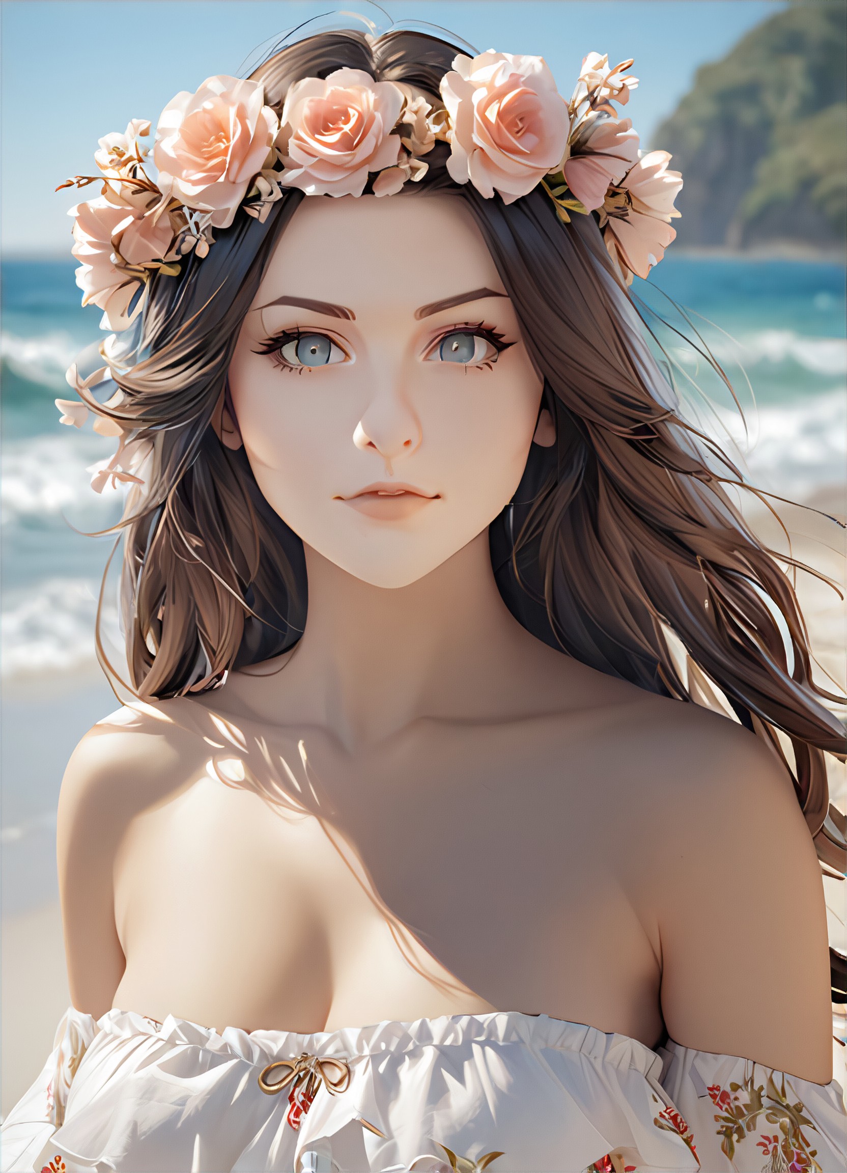 Cartoon leisure beach image